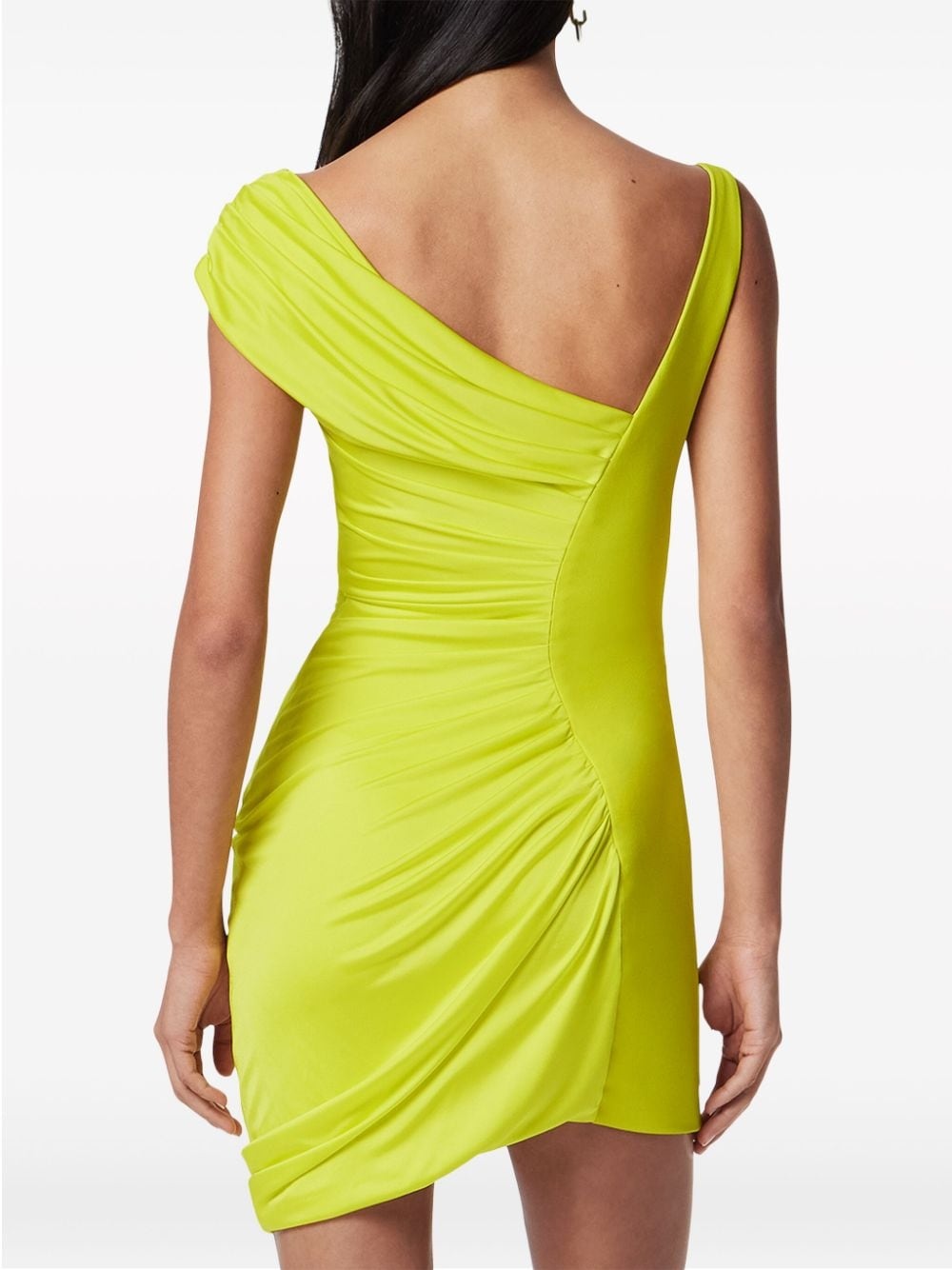 Medusa-Head embellished asymmetric minidress - 3
