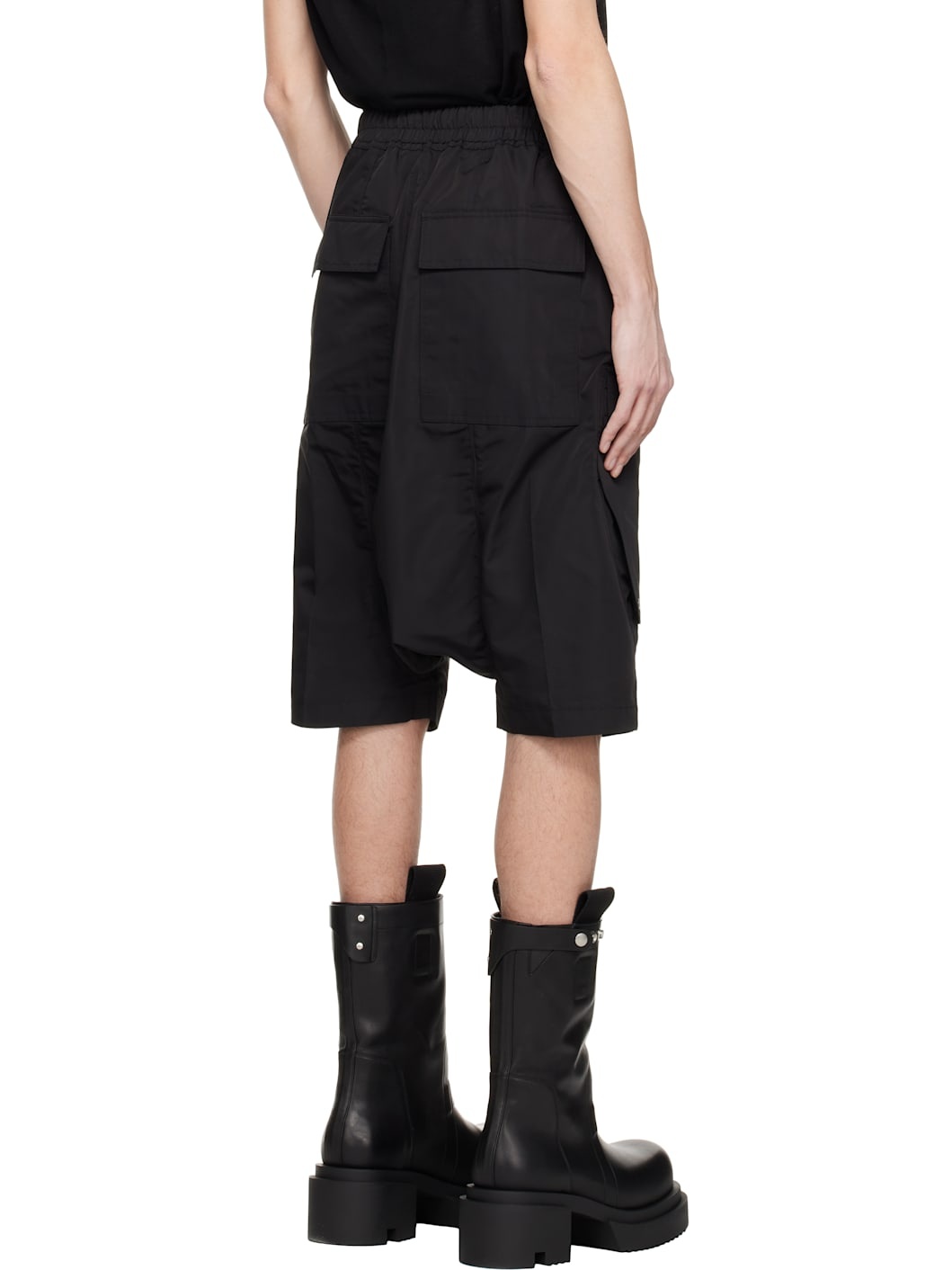 Black Hollywood Cargo Pods Shorts - 3