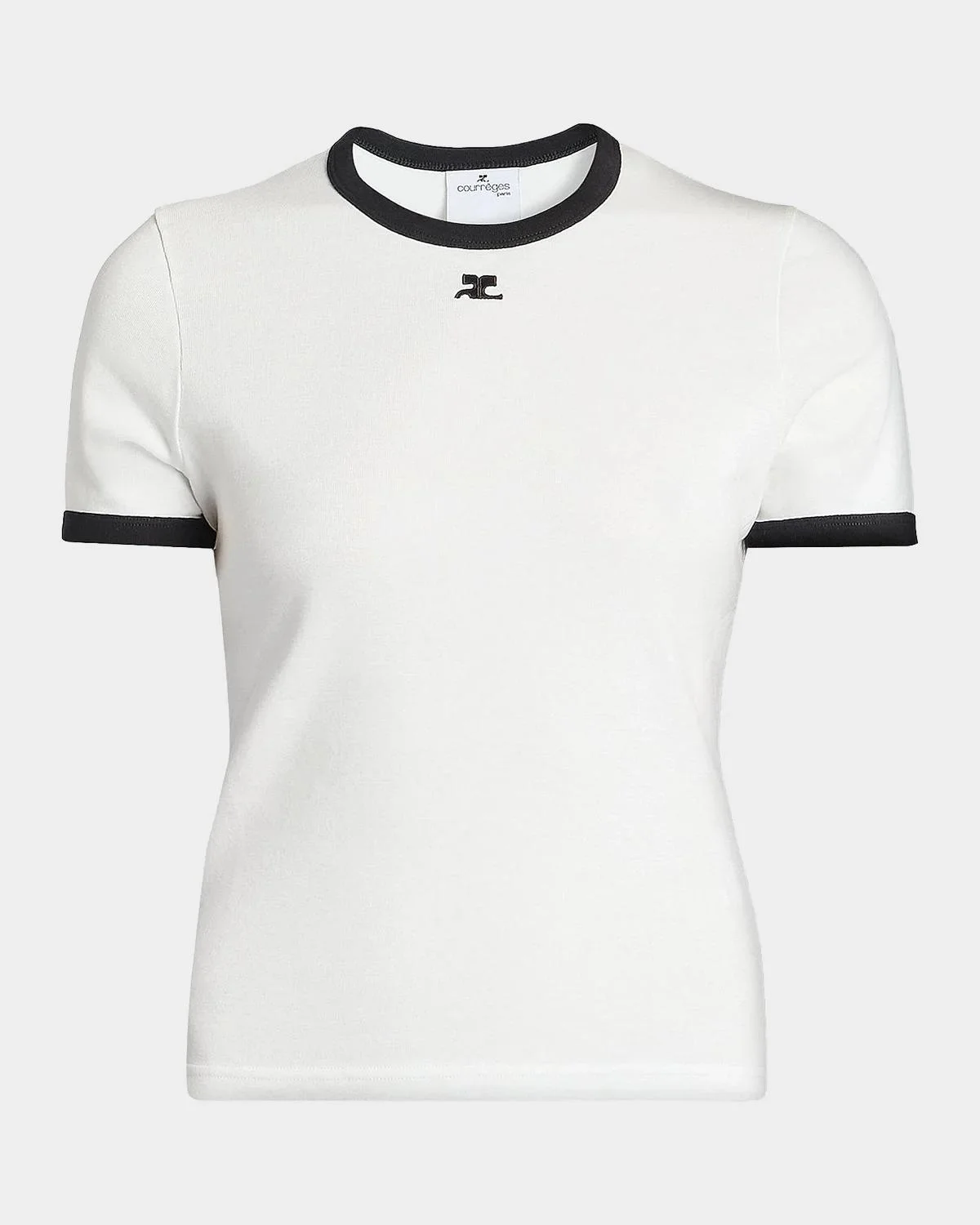 Contrast Trim Short-Sleeve T-Shirt - 1