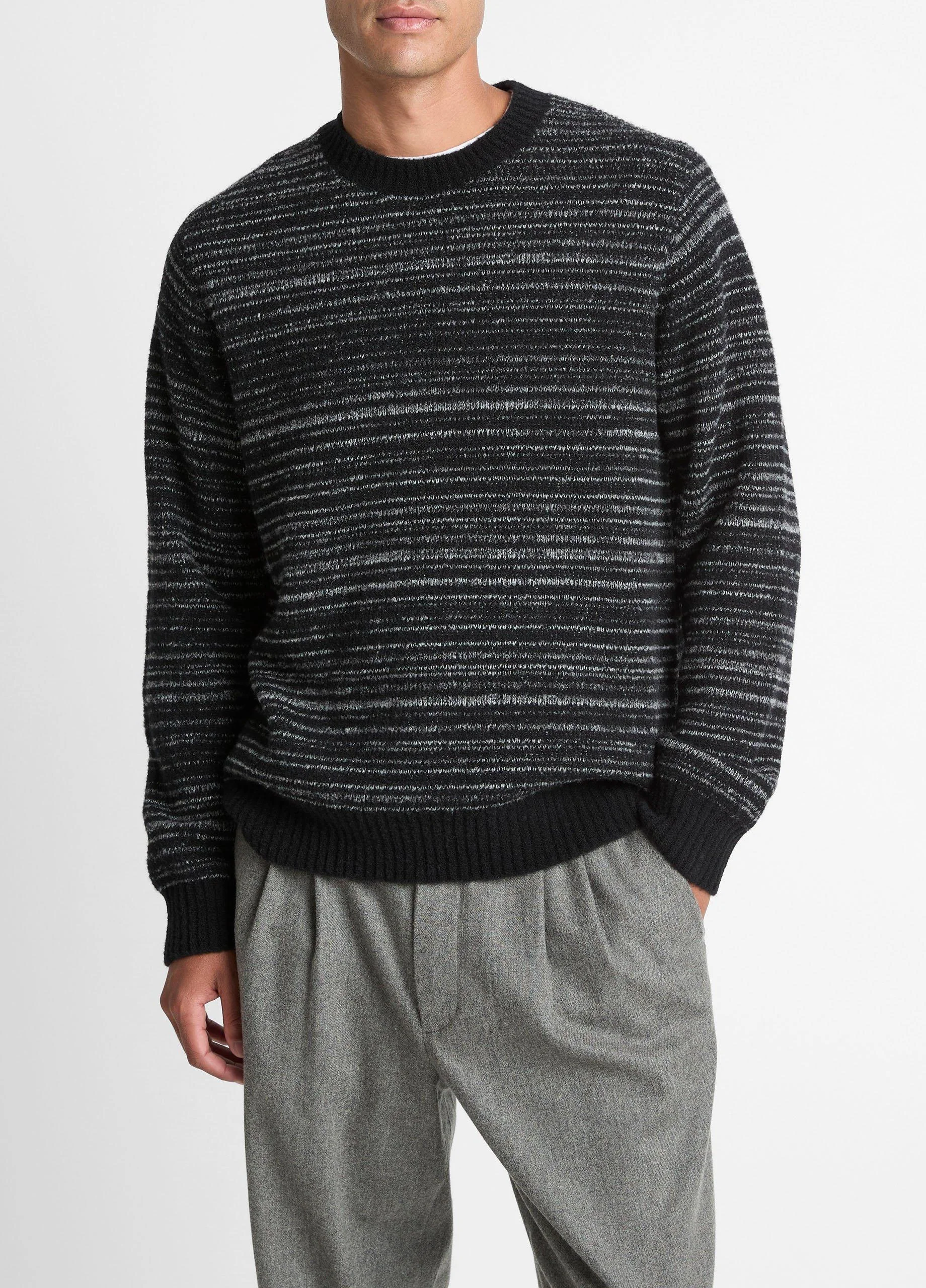 Marled Stripe Merino Wool-Blend Sweater - 1
