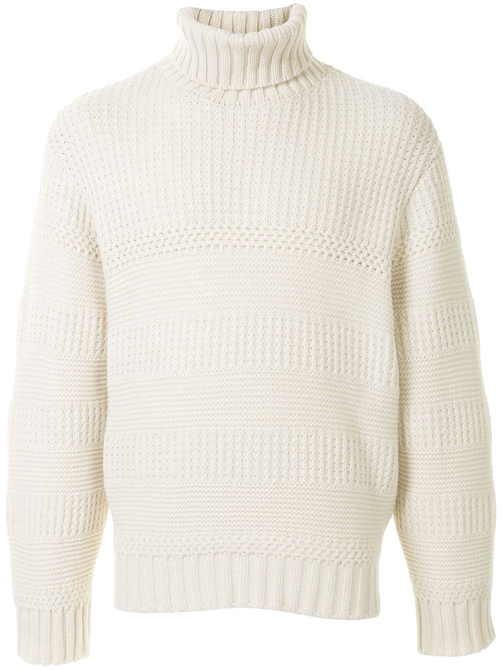 roll neck chunky knit jumper - 1