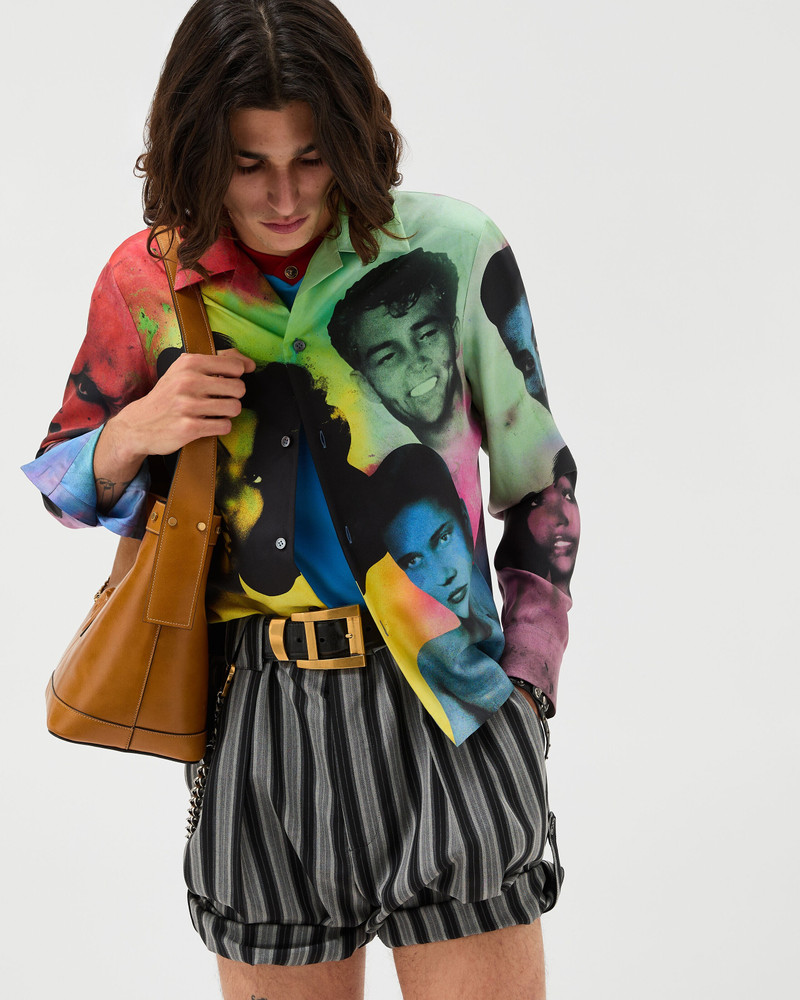 VERSACE Printed Silk Twill Slim Shirt outlook
