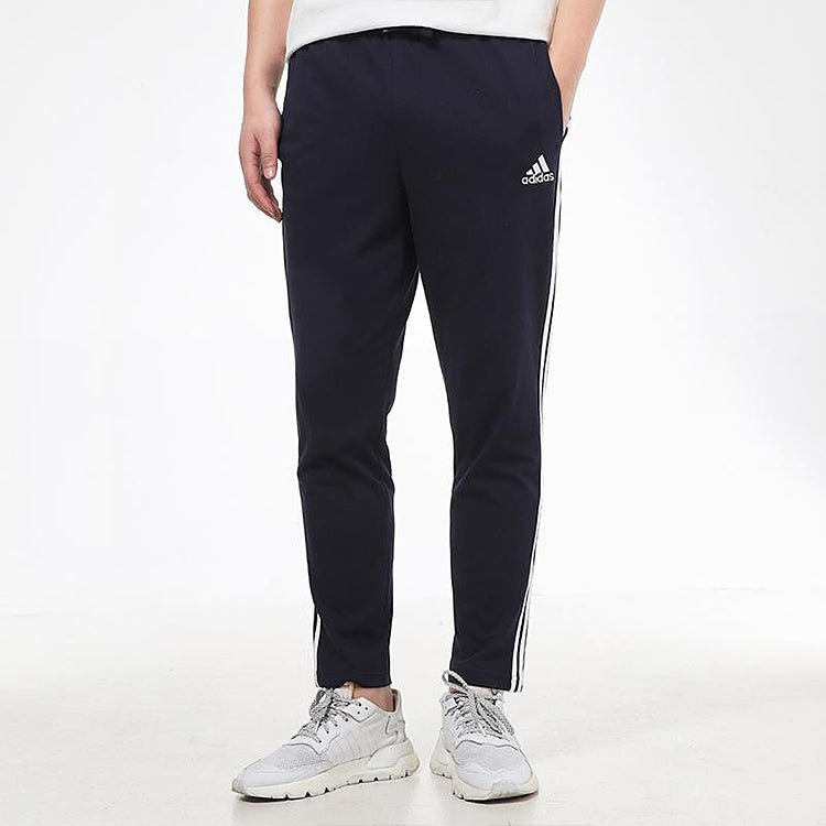 adidas Casual Sports Side Stripe Elastic Waistband Long Pants Blue GK8997 - 2