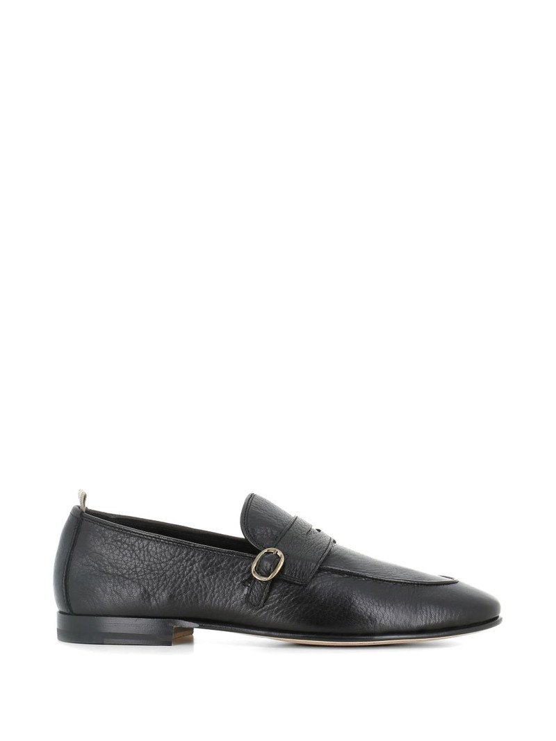 buckle leather monk shoes 1