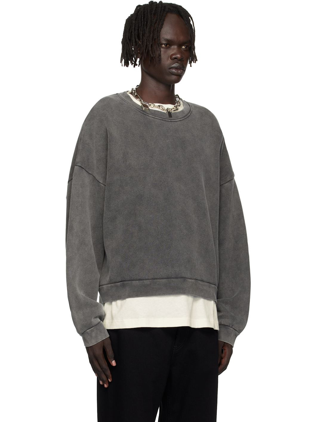 Gray Logo Patch Sweatshirt - 2