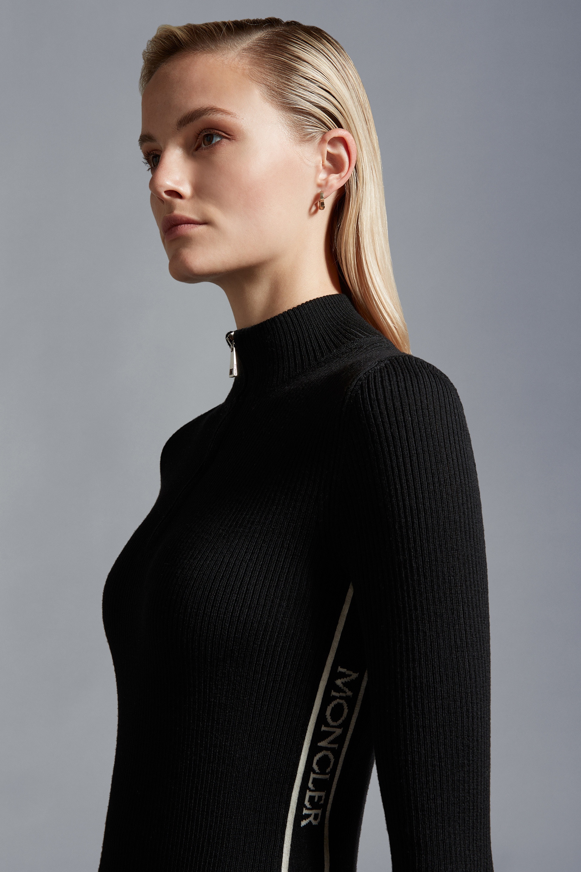 Wool Zip-Up Turtleneck Sweater - 4