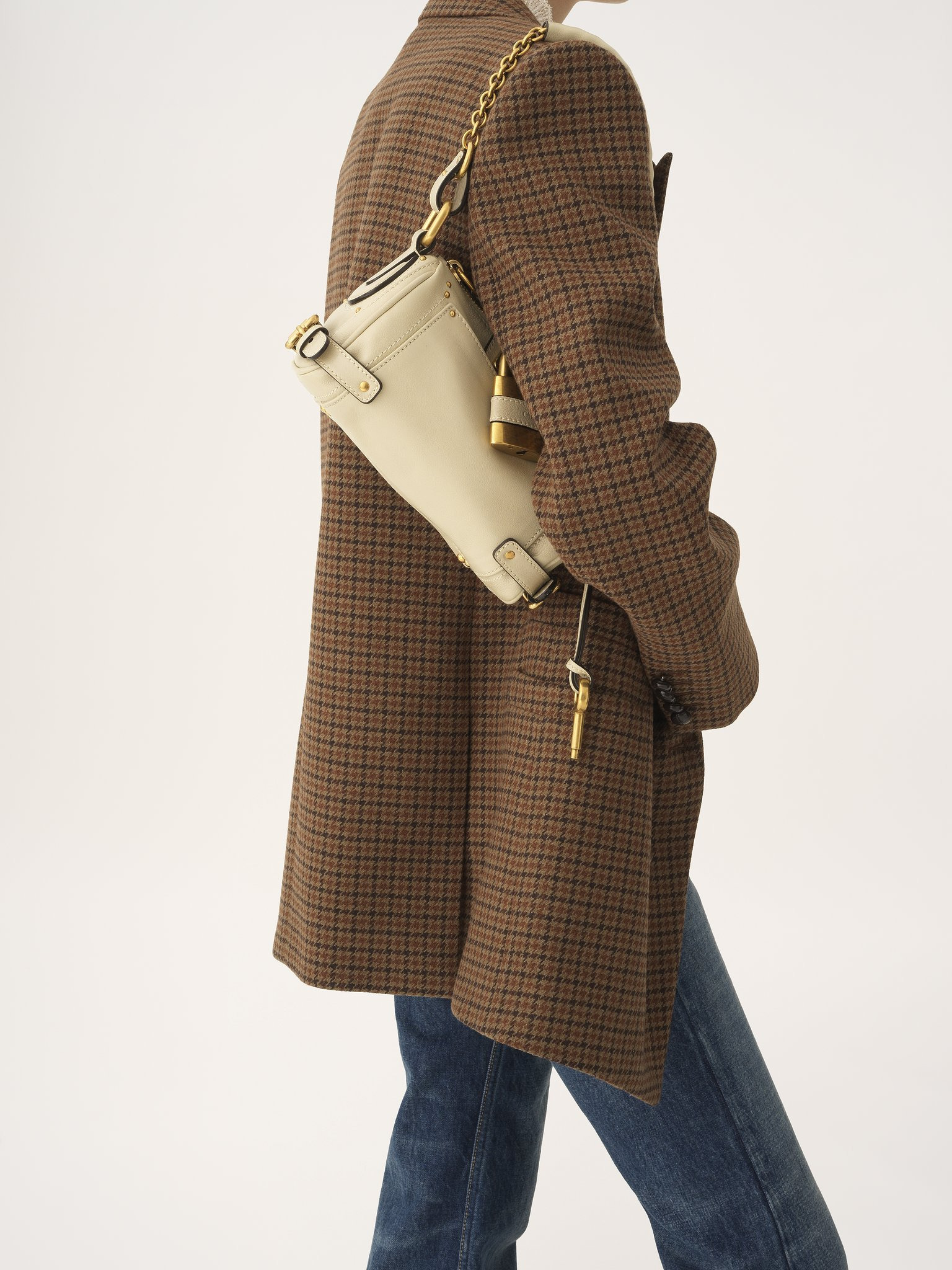 SMALL PADDINGTON CHAIN BAG IN GRAINED LEATHER - 8