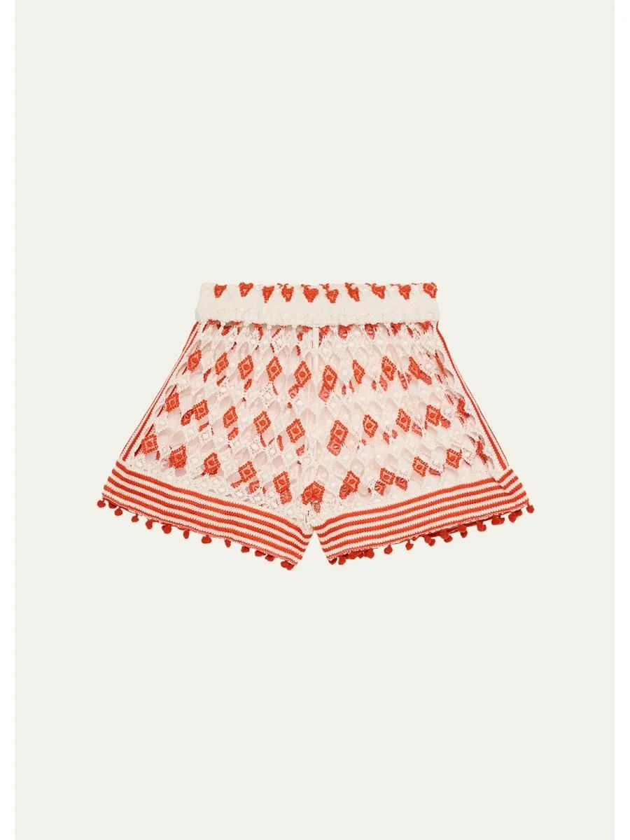 Cordelia Crochet Coverup Mini Shorts - 1