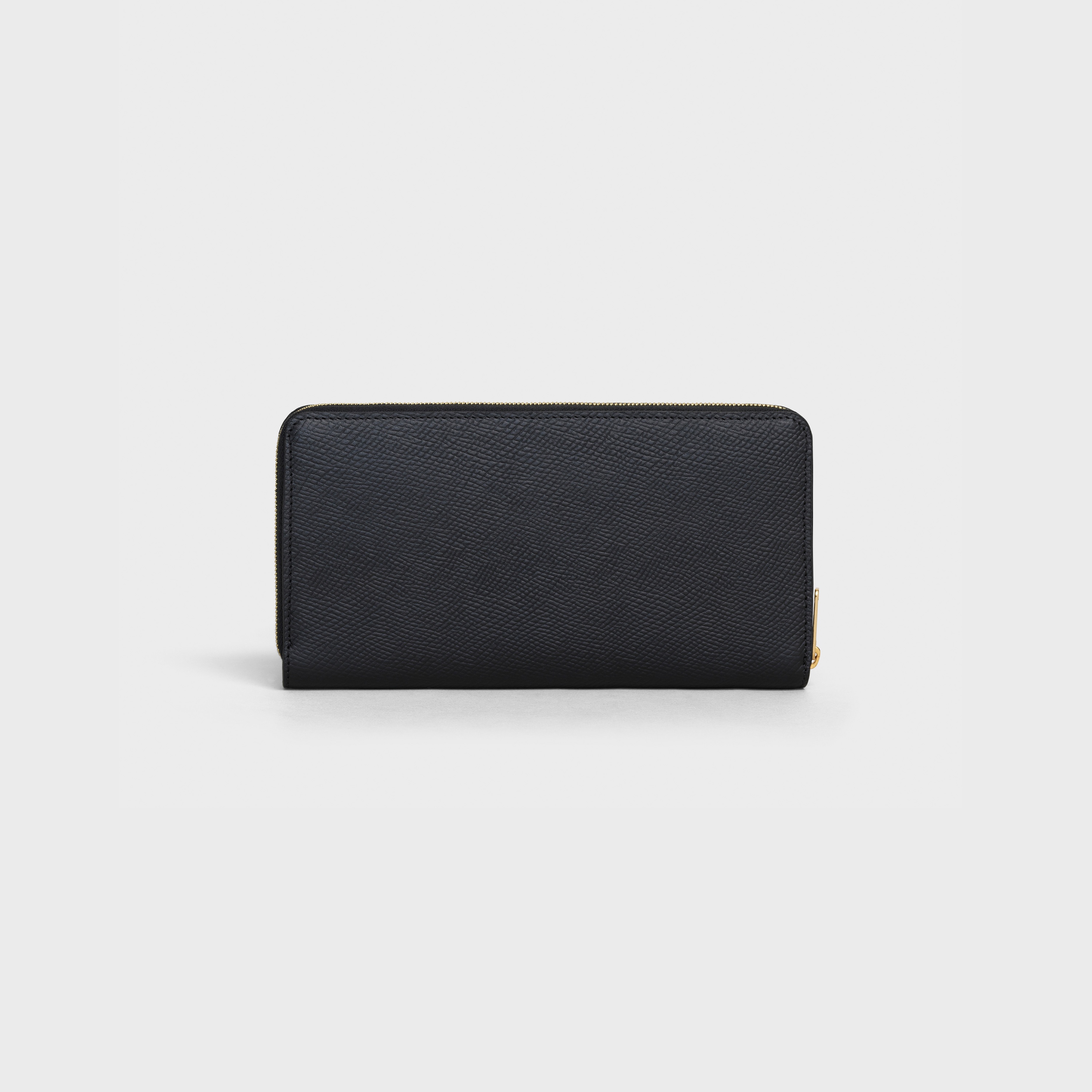 Large zipped wallet in Grained calfskin - 3