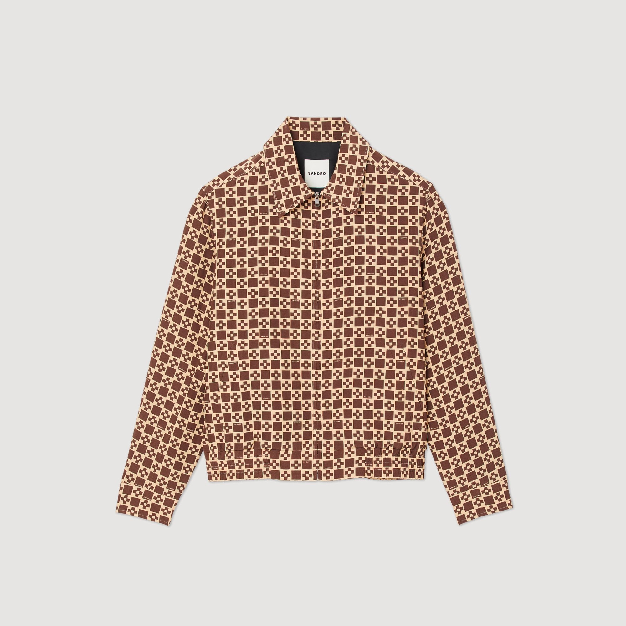 Printed Square Cross jacket - 1