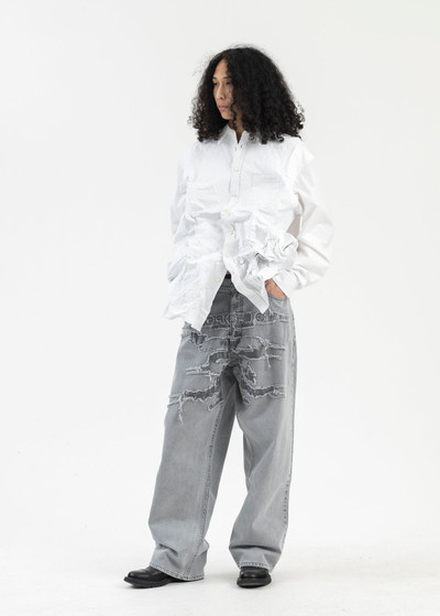 Y/Project WHITE STRIPE SCRUNCHED SHIRT outlook