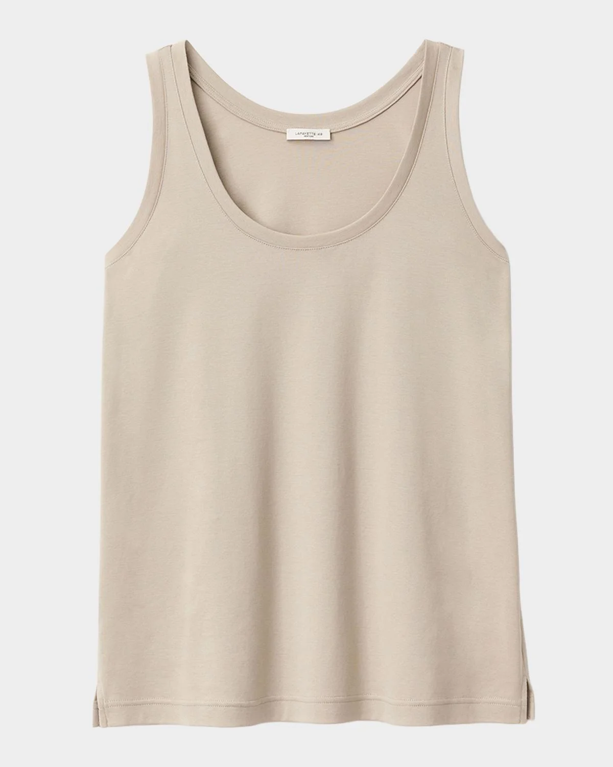 Scoop-Neck Cotton-Silk Tank - 1