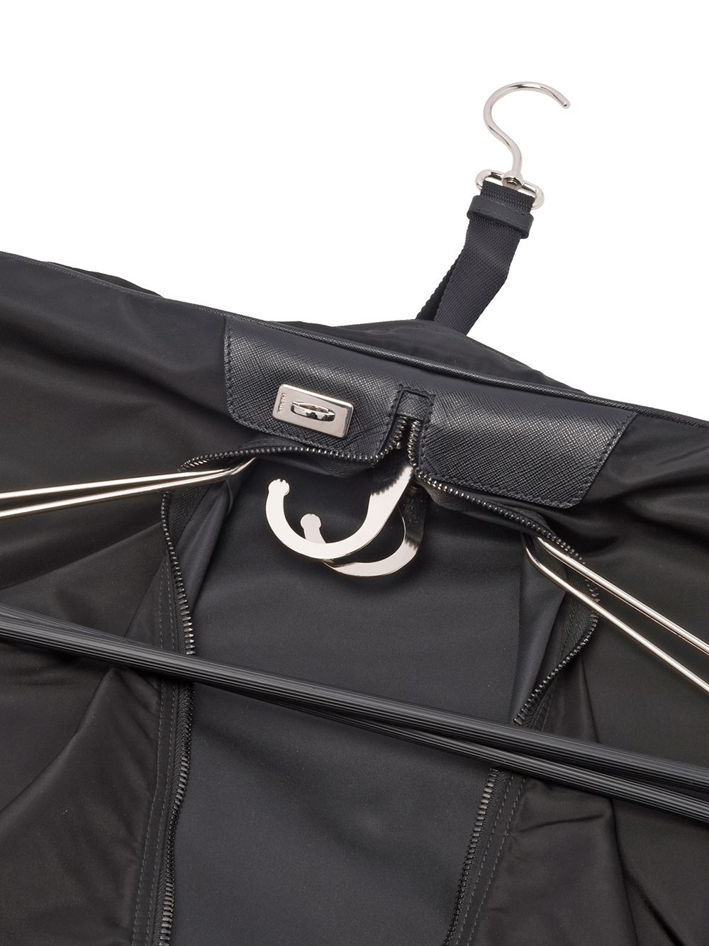 Saffiano leather and nylon garment bag - 5