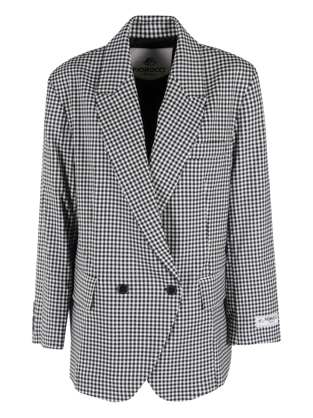 Gingham check-pattern blazer - 1