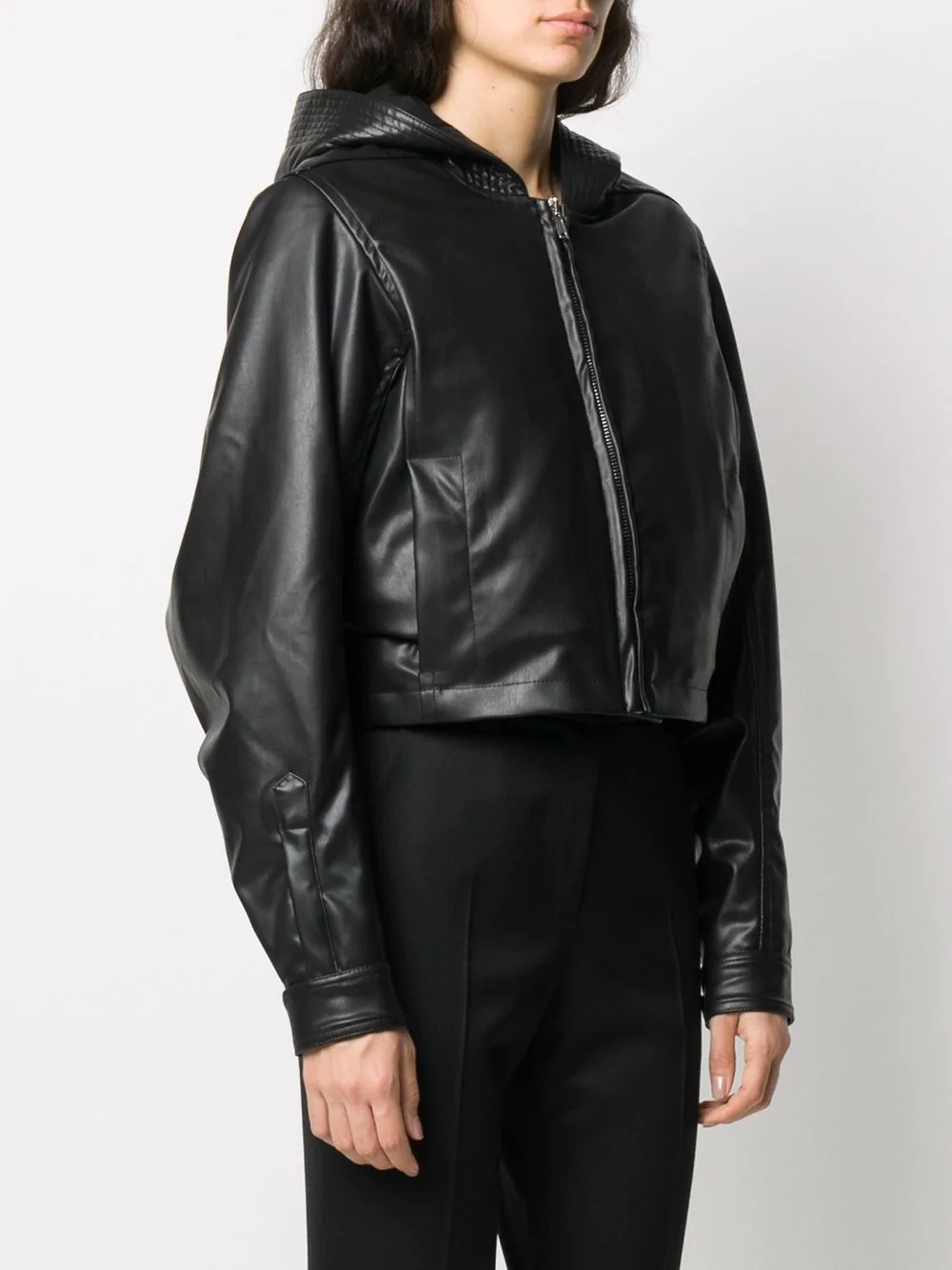 cropped hooded jacket - 3