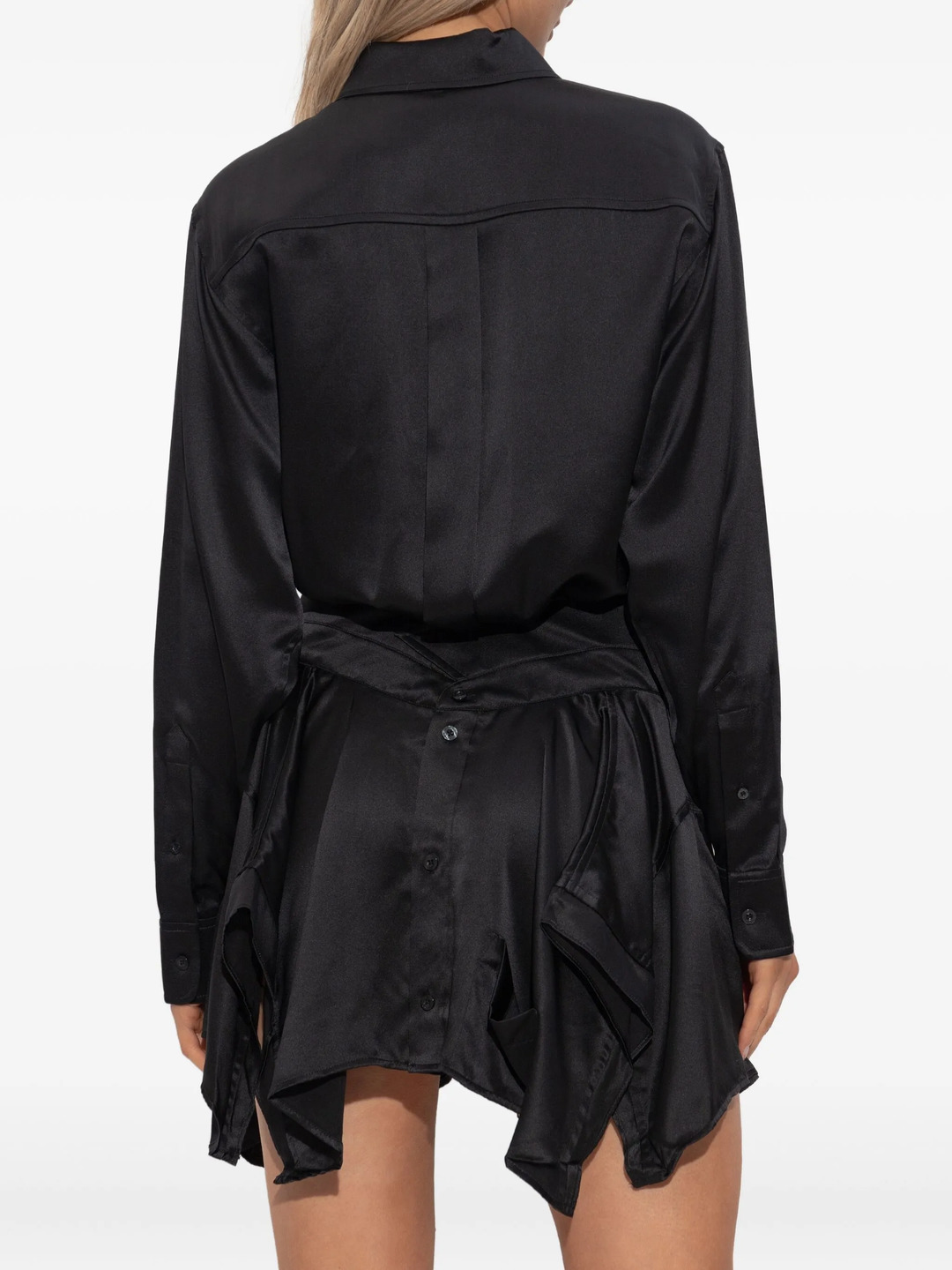 Cut Off Double Shirt Dress - 4