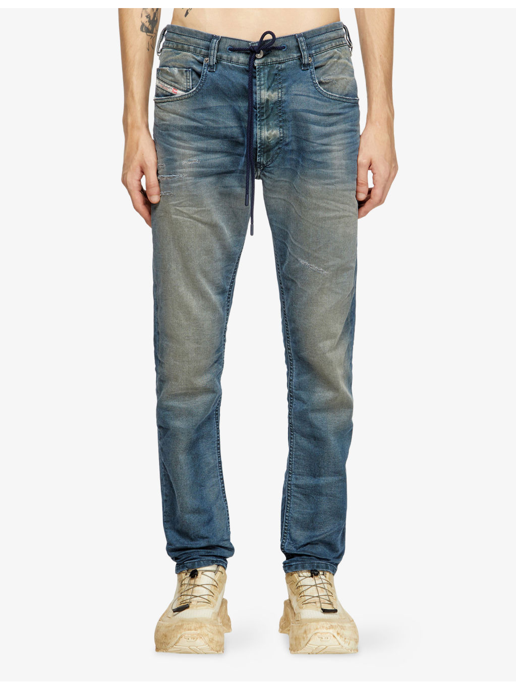 2032 D-Krooley Tapered-Leg Stretch Denim-Blend Jeans - 3
