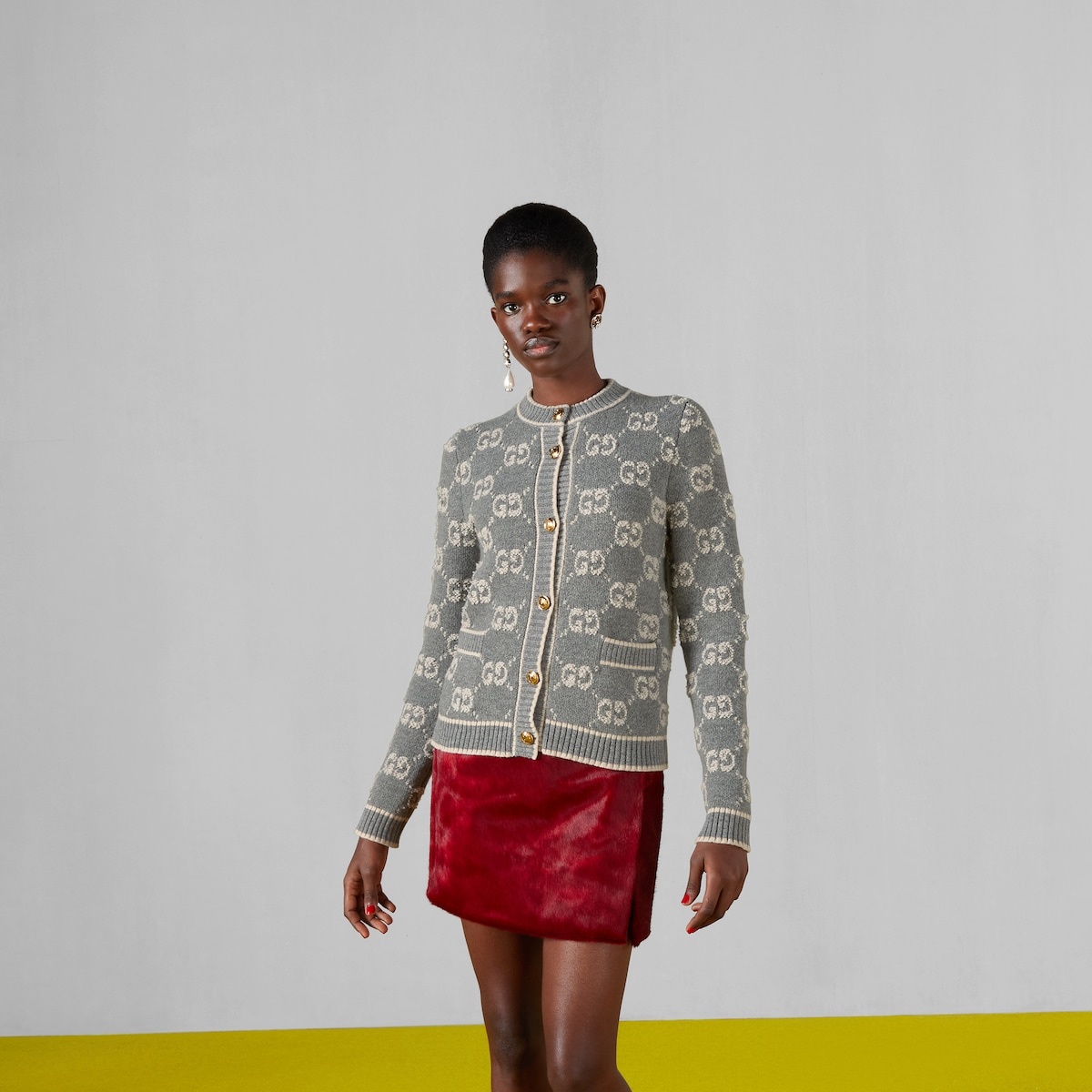 GG wool bouclé jacquard cardigan - 5