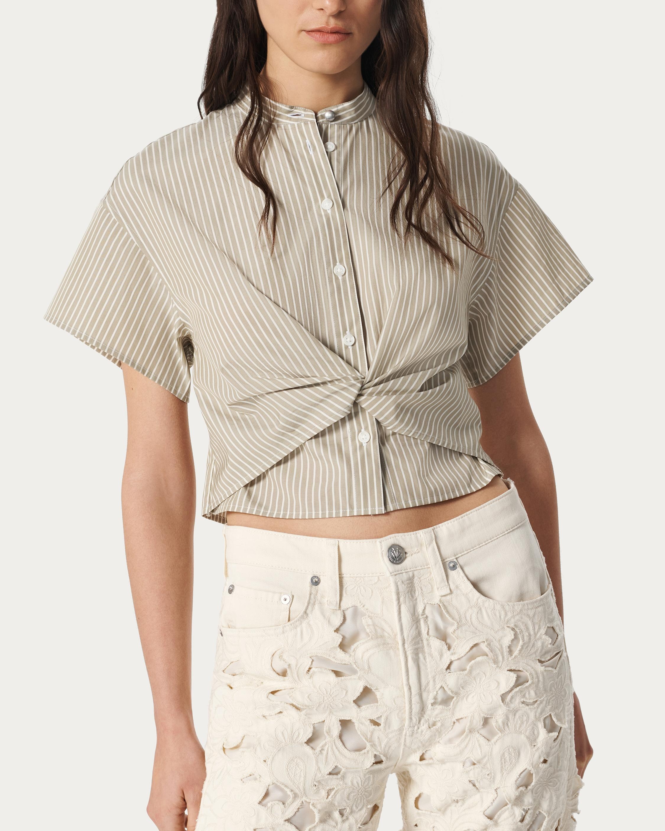 Gretchen Striped Poplin Shirt - 4