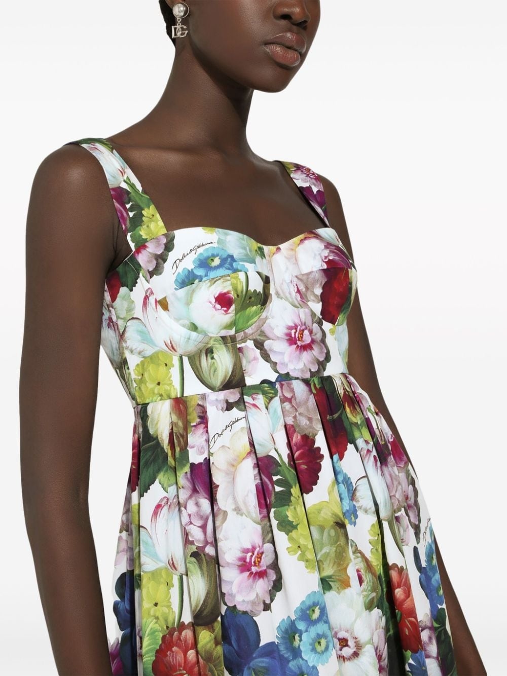 floral-print cotton minidress - 5