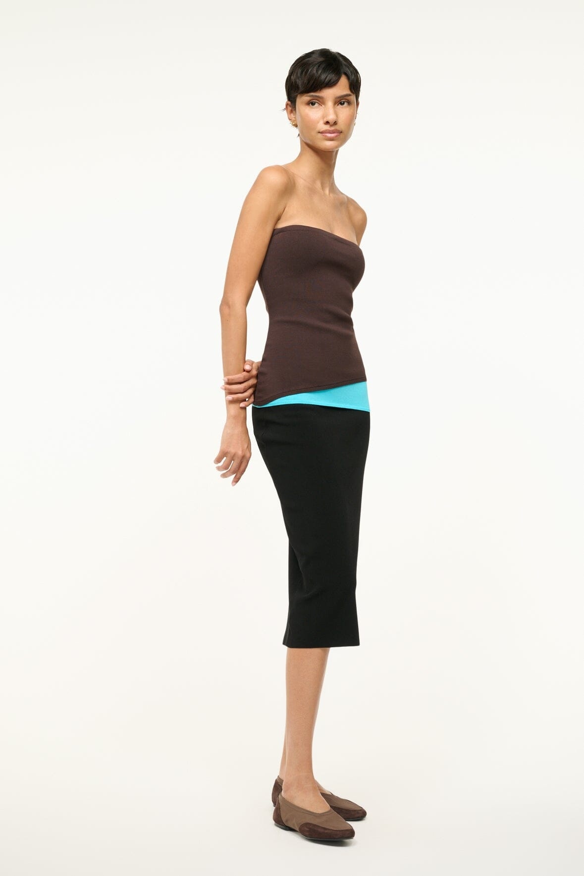 STAUD LA SERENA DRESS EARTH AQUA BLACK - 3