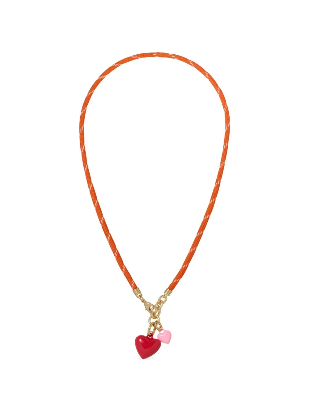 Happy Cord heart-pendant necklace - 1