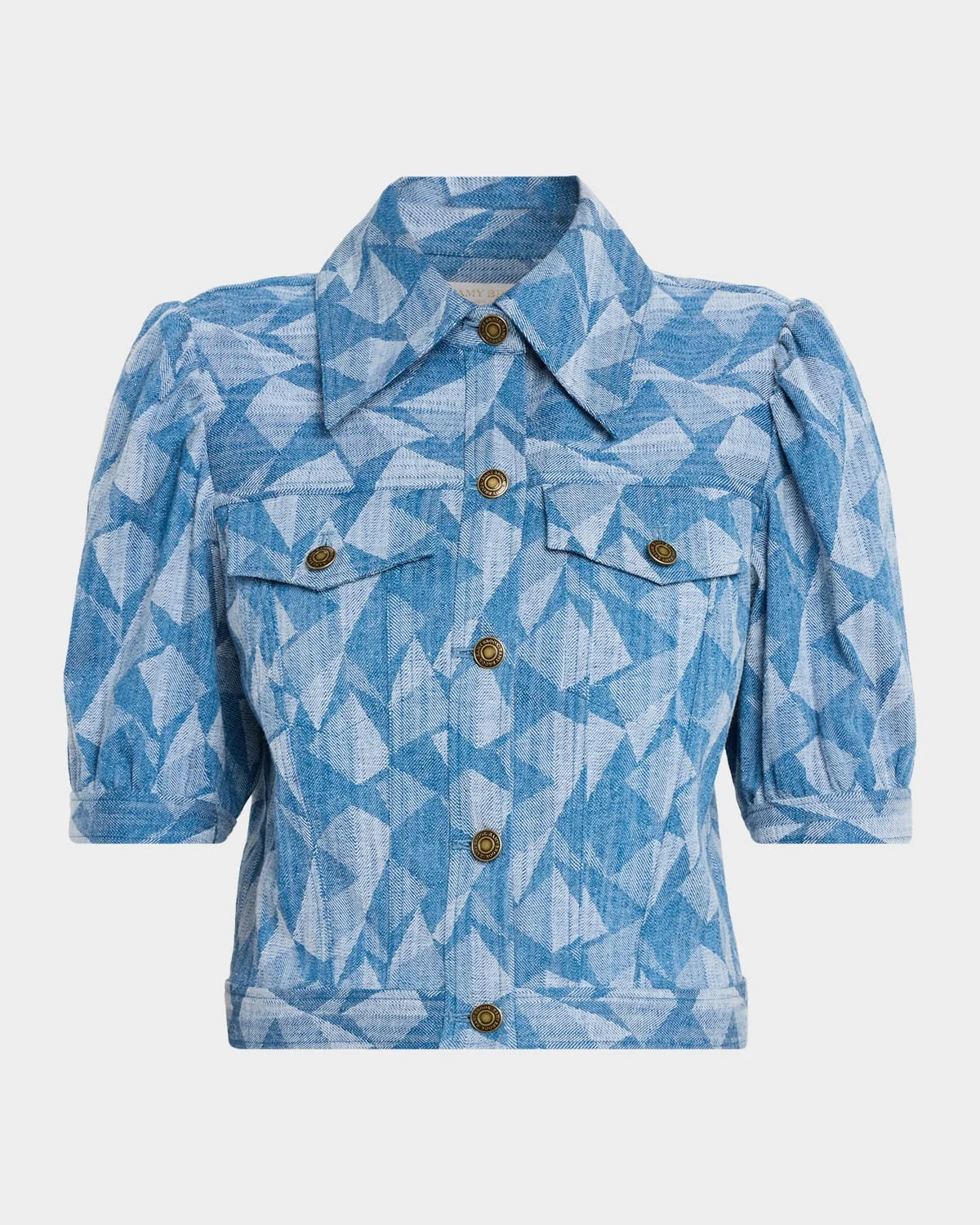 Angelica Geometric Denim Jacket - 1