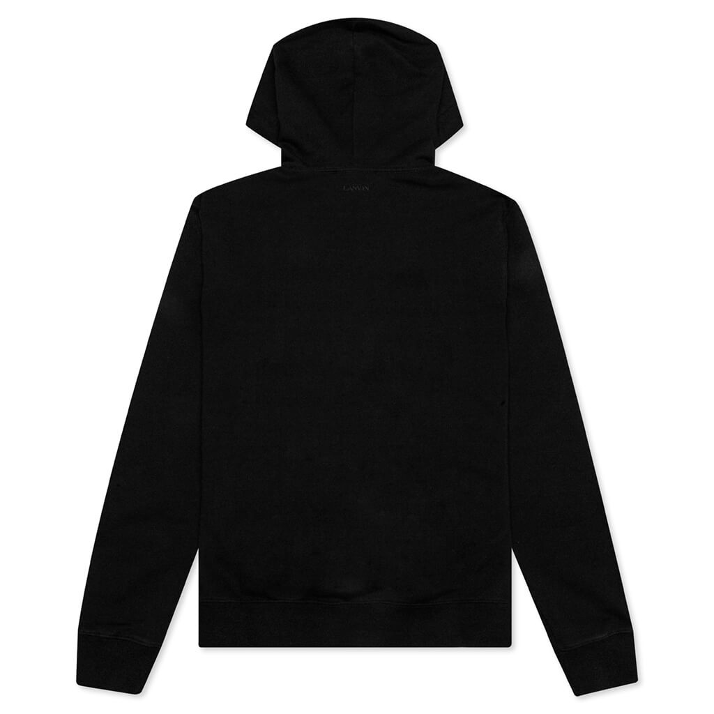 LANVIN CURB EMBROIDERED HOODIE - BLACK - 2