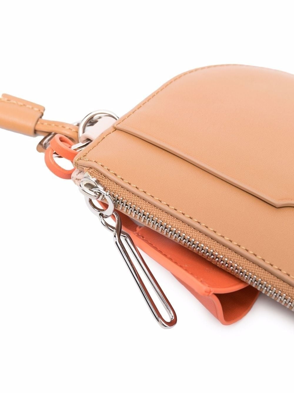 colour-block leather pouch - 2