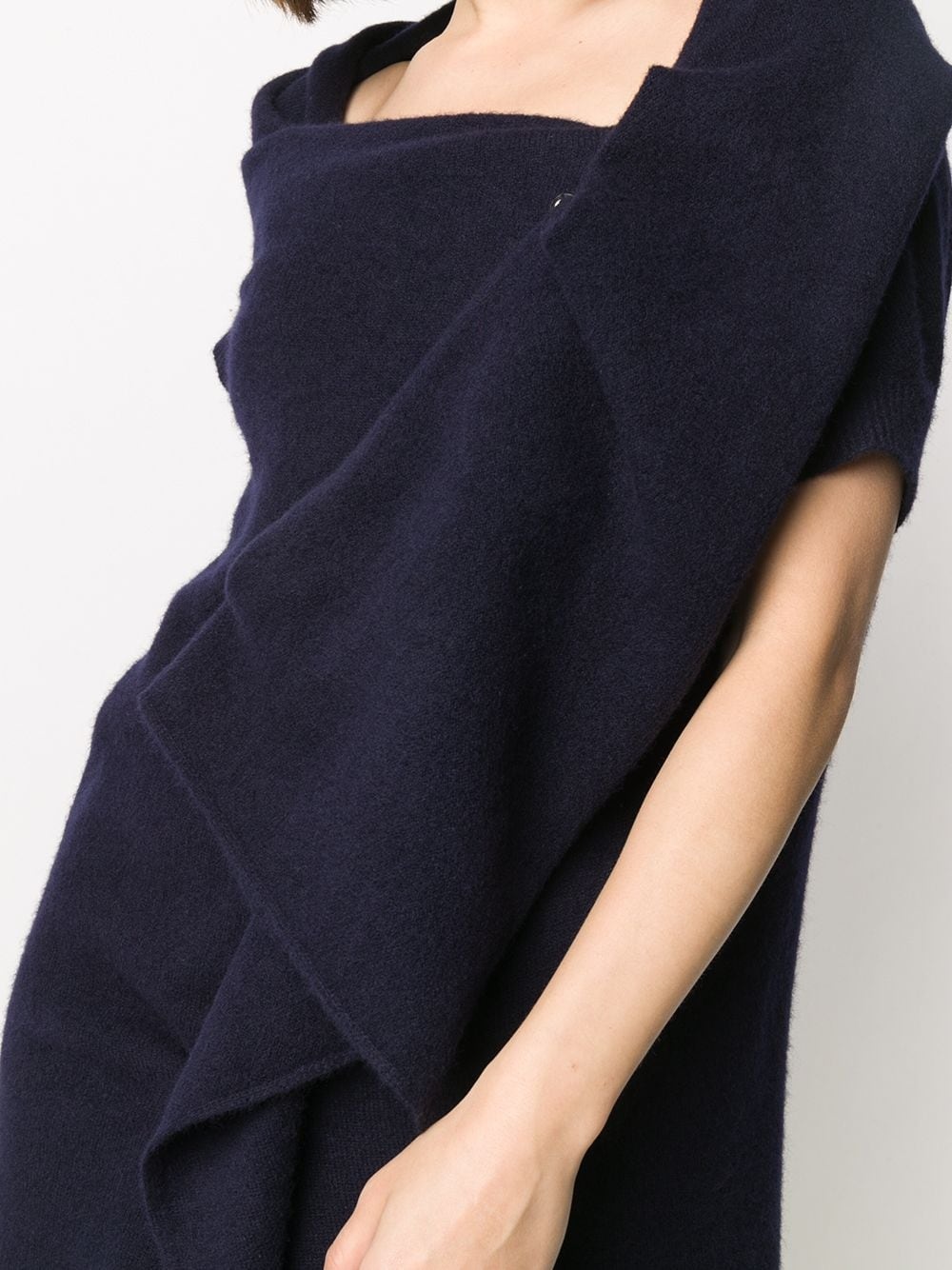 asymmetric short-sleeve knit jumper - 5