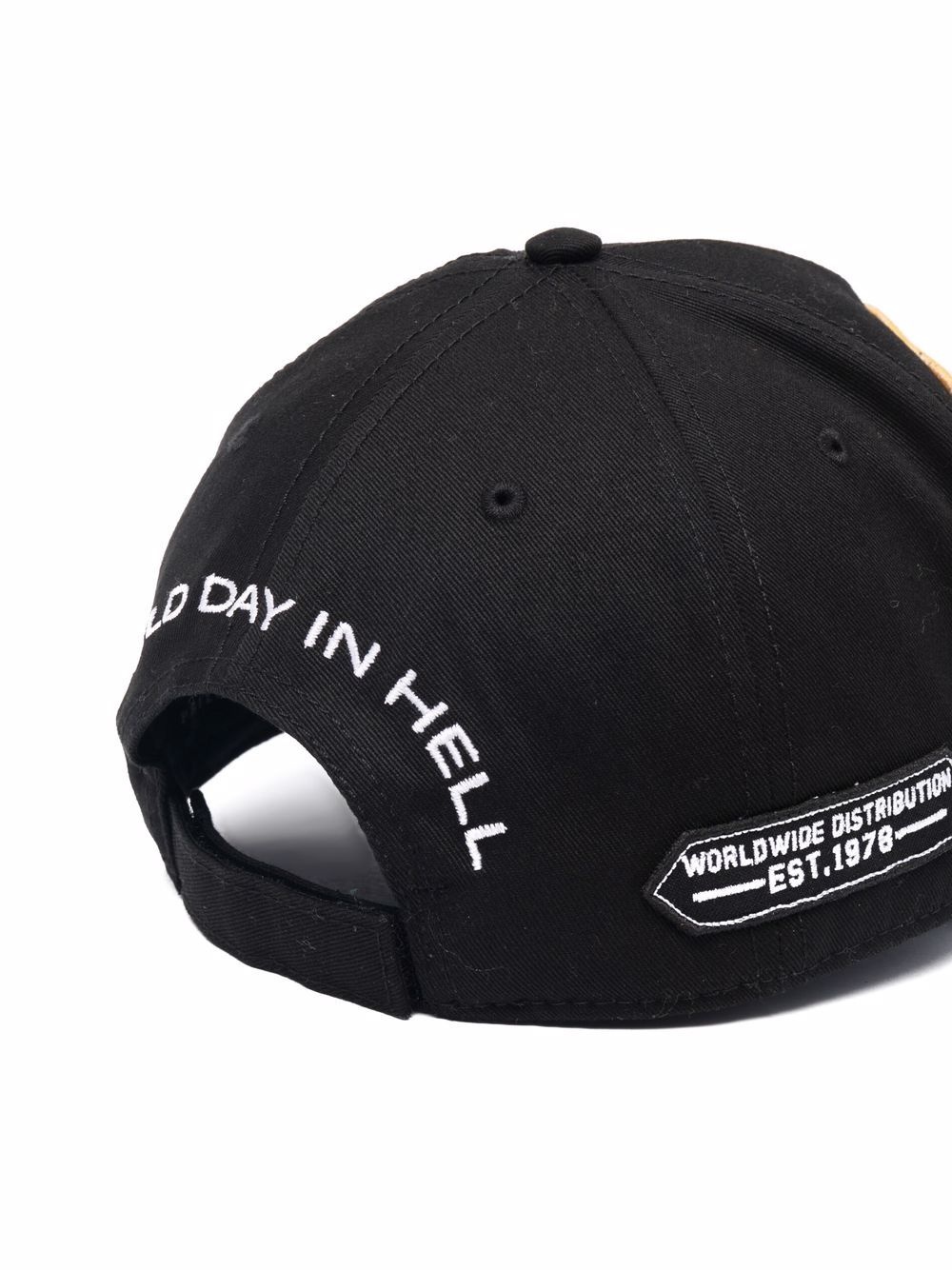 logo-patch slogan cap - 2