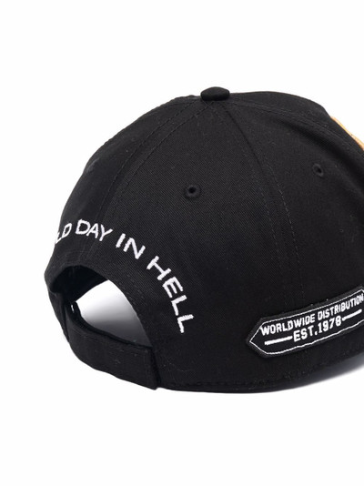 PHILIPP PLEIN logo-patch slogan cap outlook