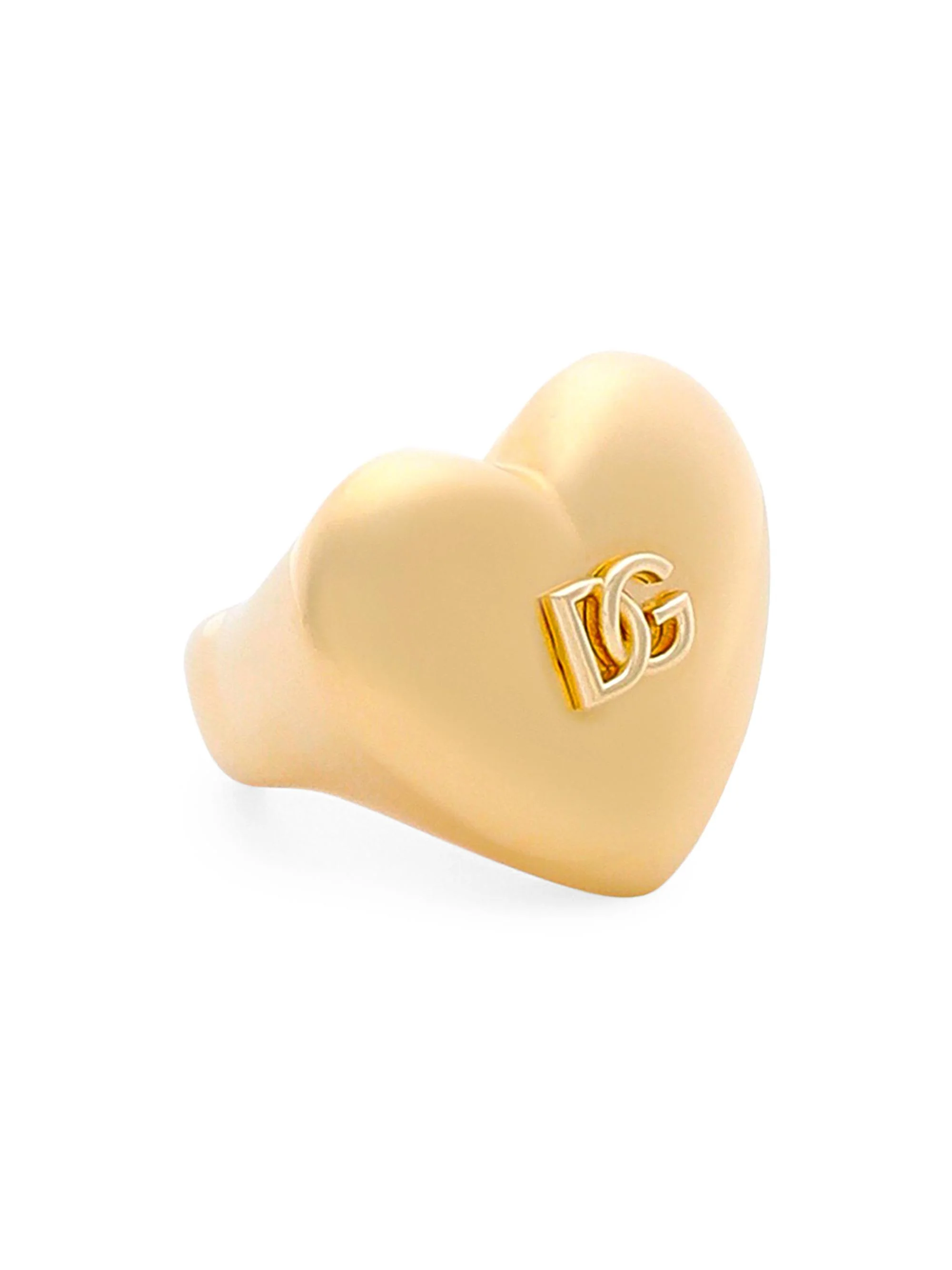 Women's Goldtone Heart Logo Ring - Gold - 1