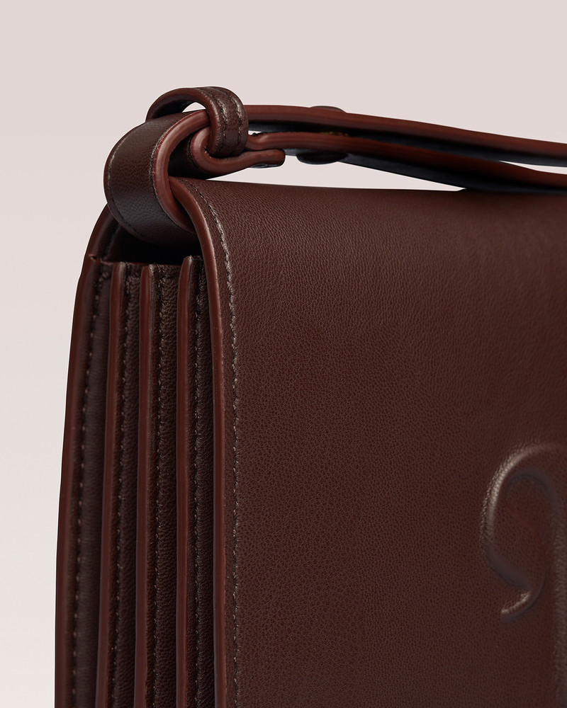 Nanushka THE CONCERTINA - Shoulder bag - Dark brown outlook