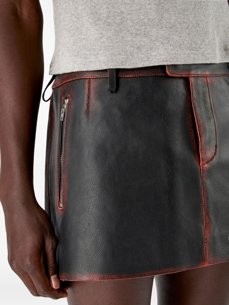 zip fastening leather skirt 5
