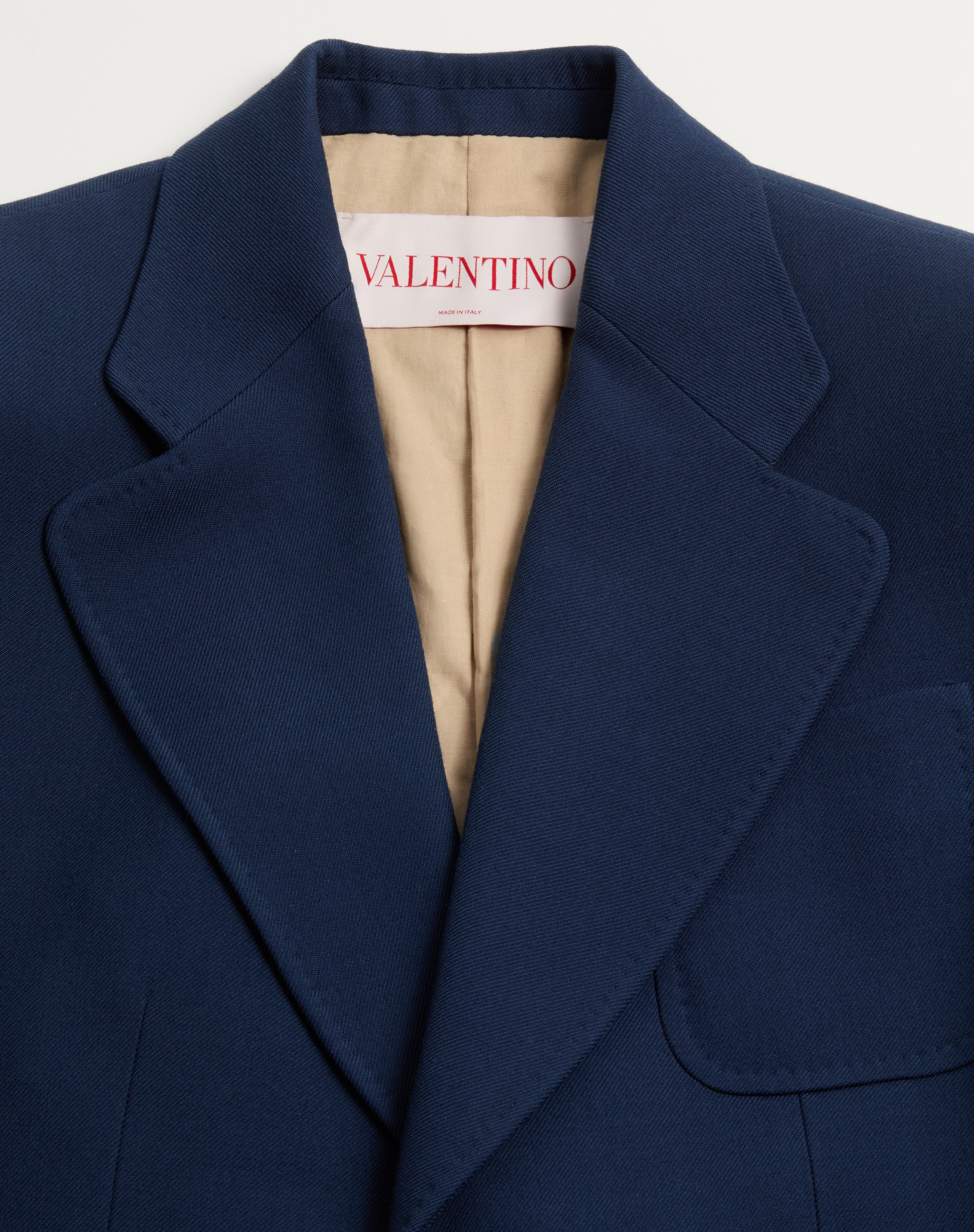 SINGLE-BREASTED WOOL GABARDINE JACKET - 4
