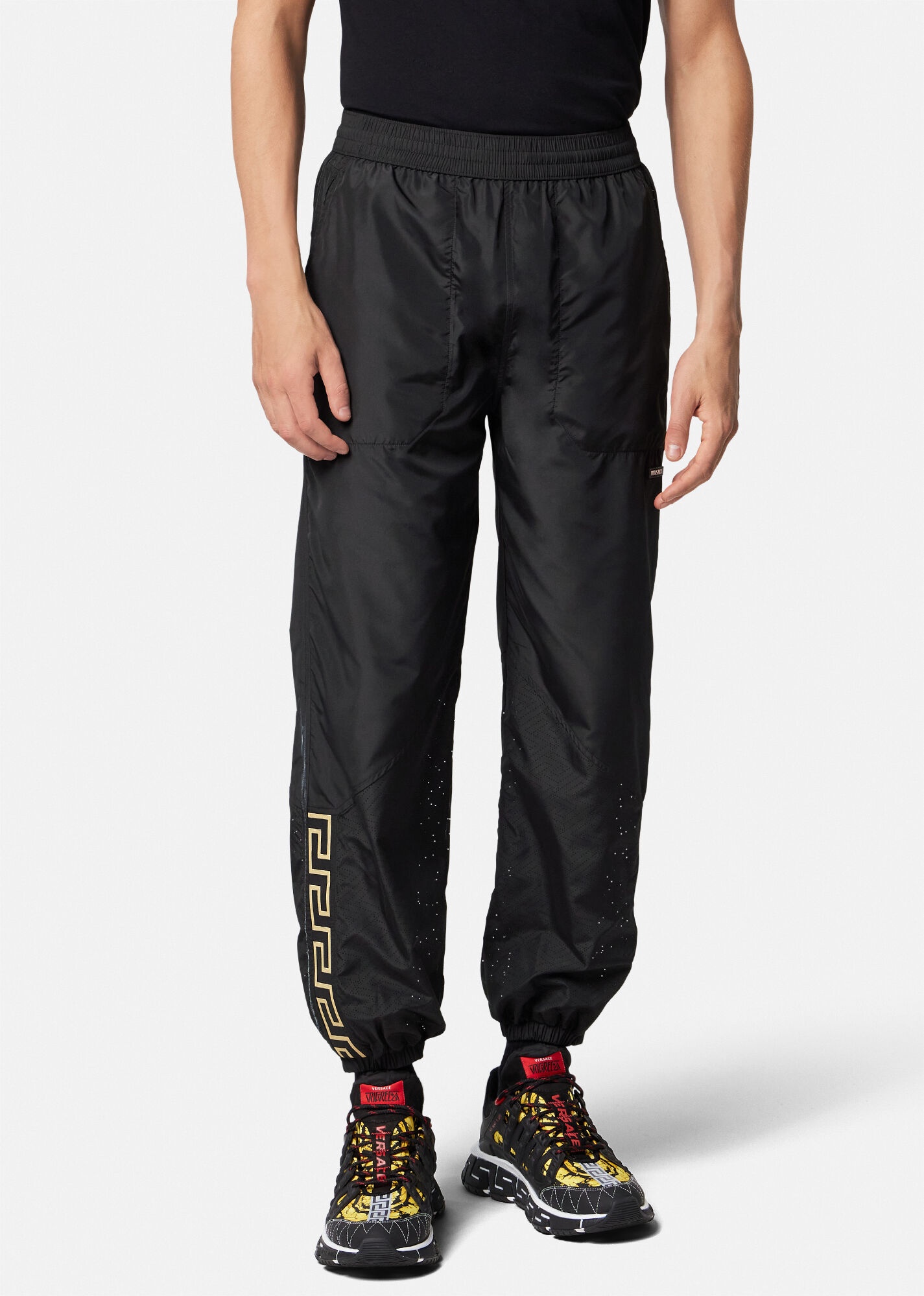 Greca Nylon Gym Track Pants - 3