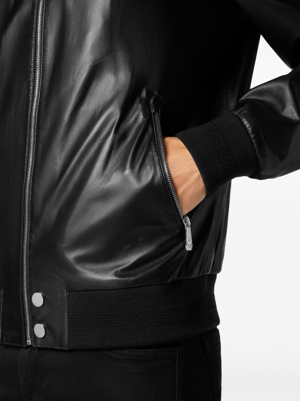 leather bomber jacket - 4