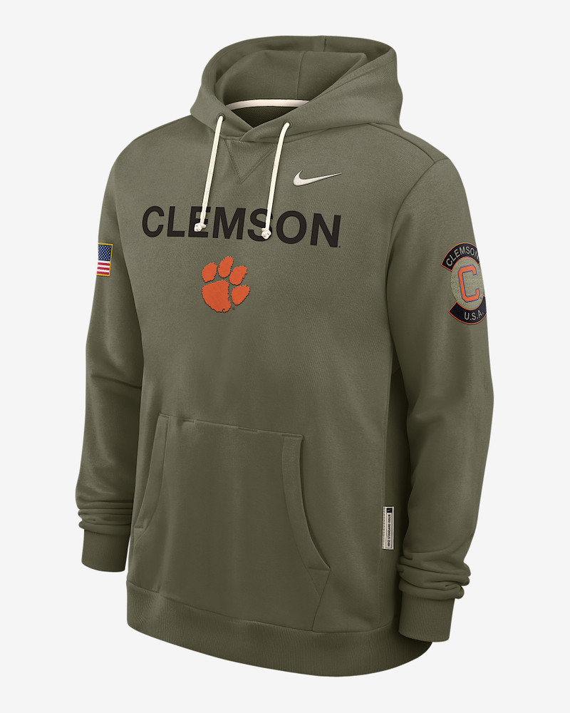 Clemson 2025 Military Appreciation Men's Nike Dri-FIT College Pullover Hoodie 1