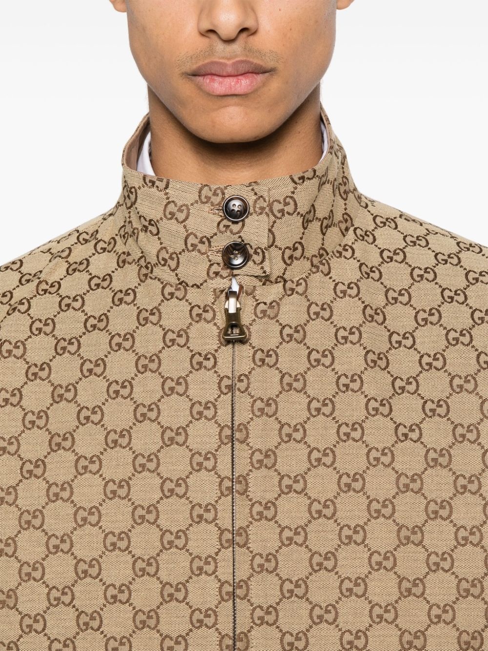 GG Supreme-canvas reversible jacket - 6