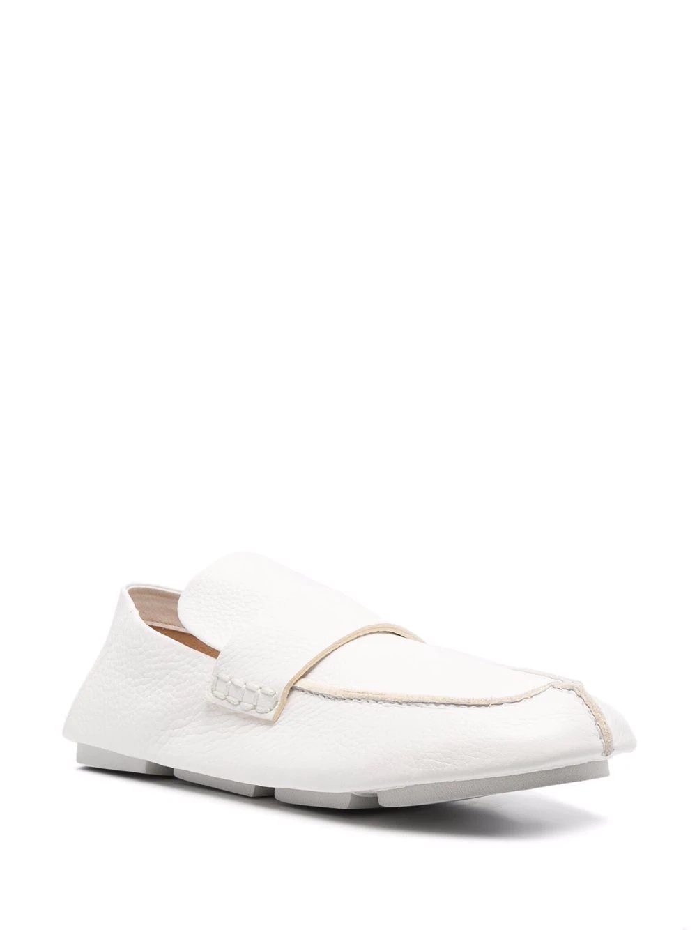 almond-toe leather loafers - 2