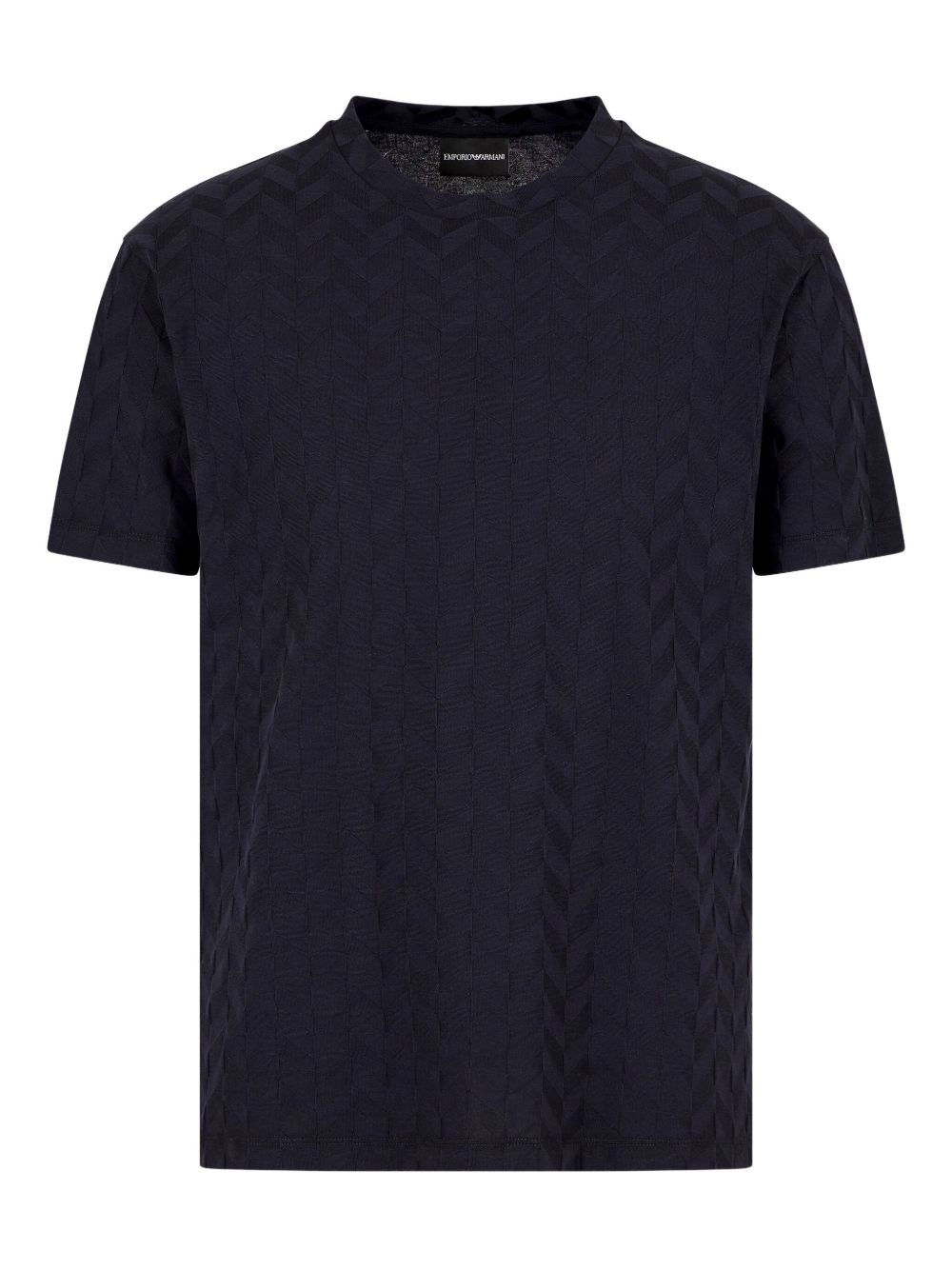 herringbone-pattern T-shirt - 1
