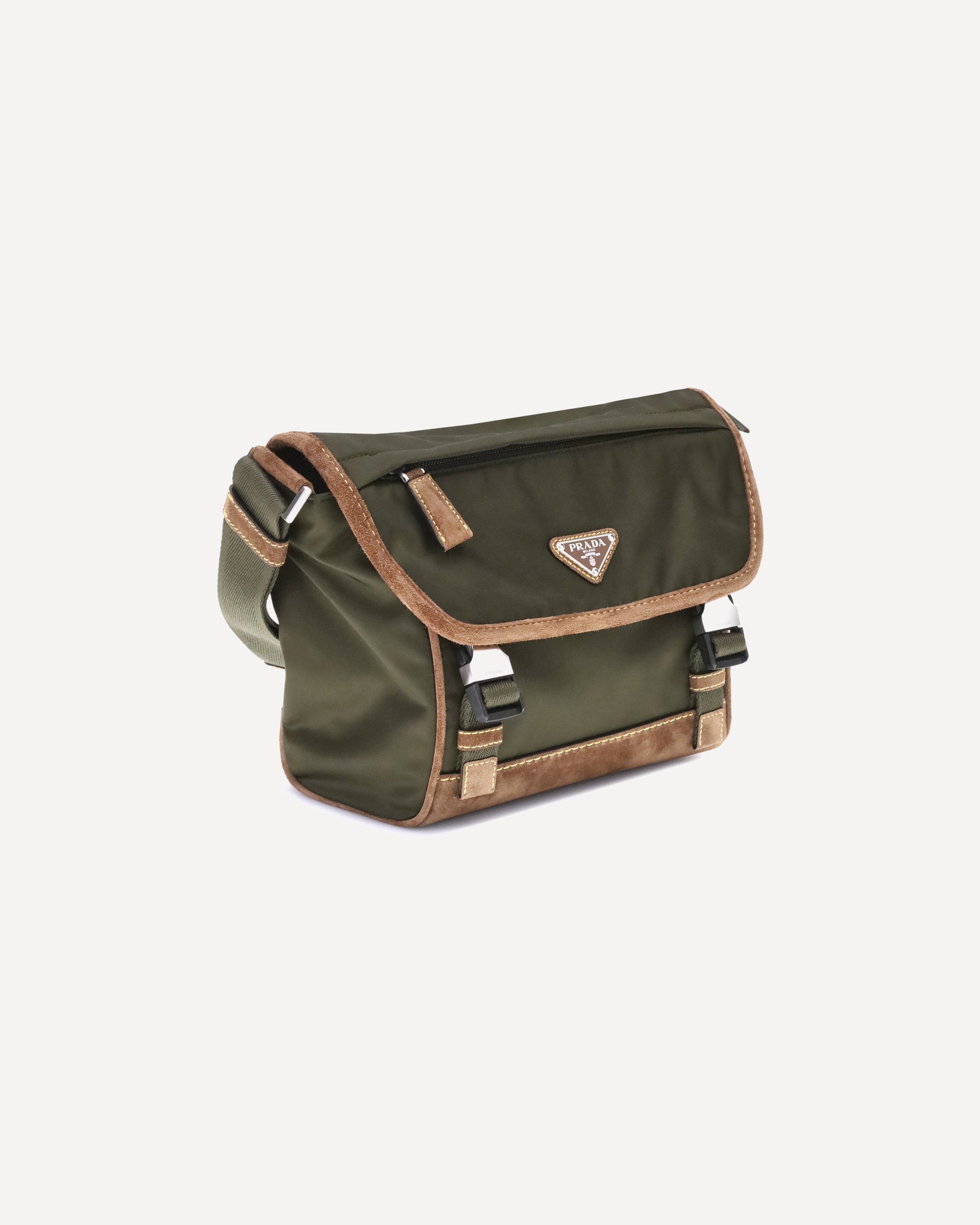 Re-Nylon and leather medium Shoulder Bag - 2