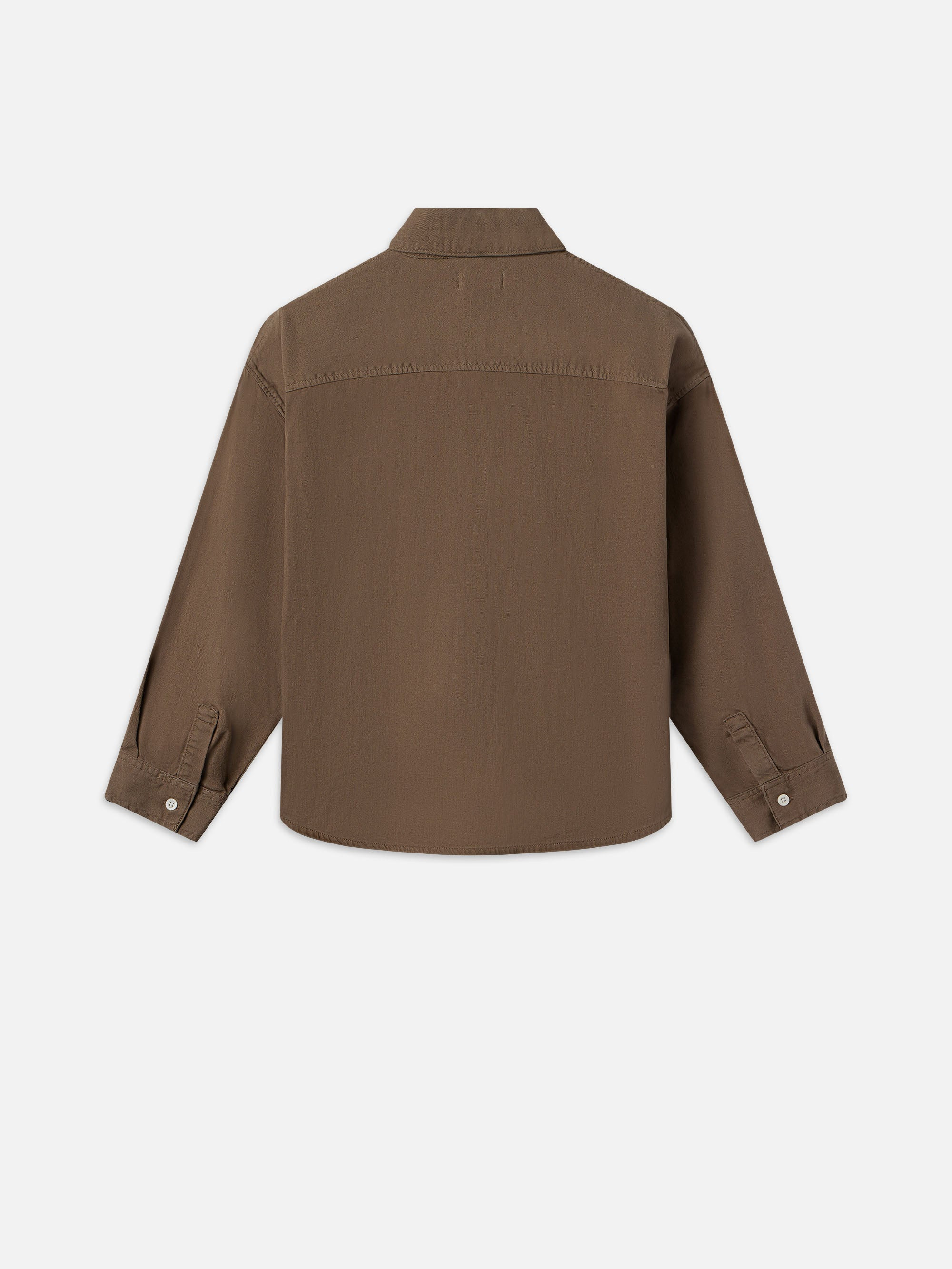 Relaxed Denim Shirt in Taupe - 3