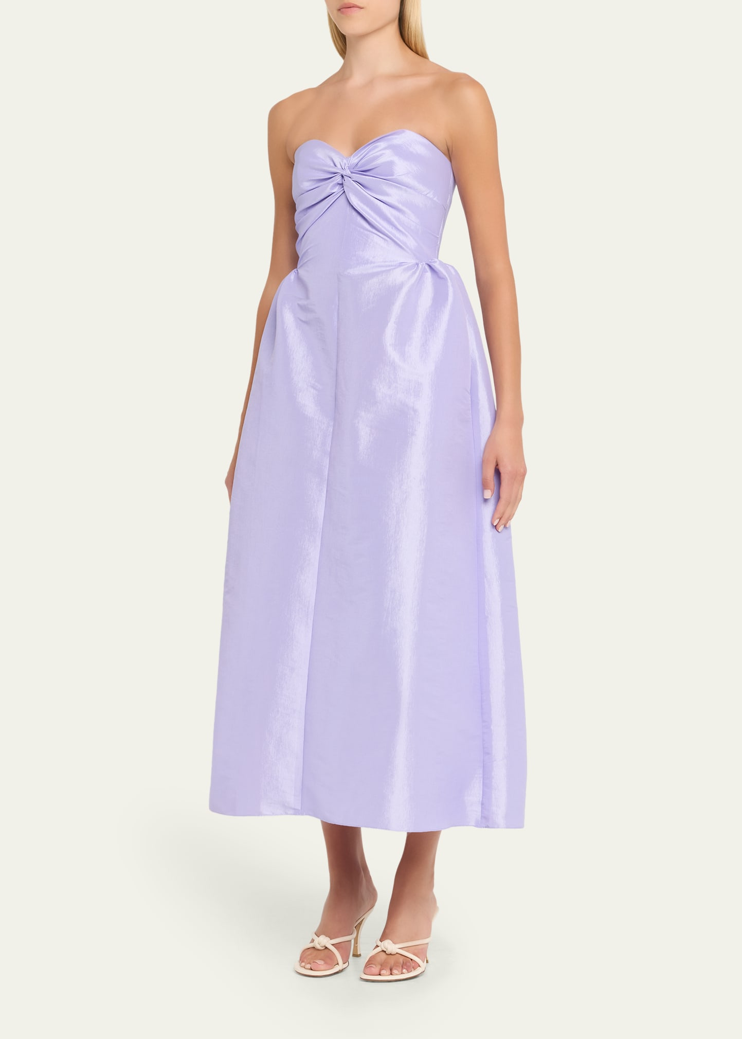 Rose Strapless Taffeta Dress - 4