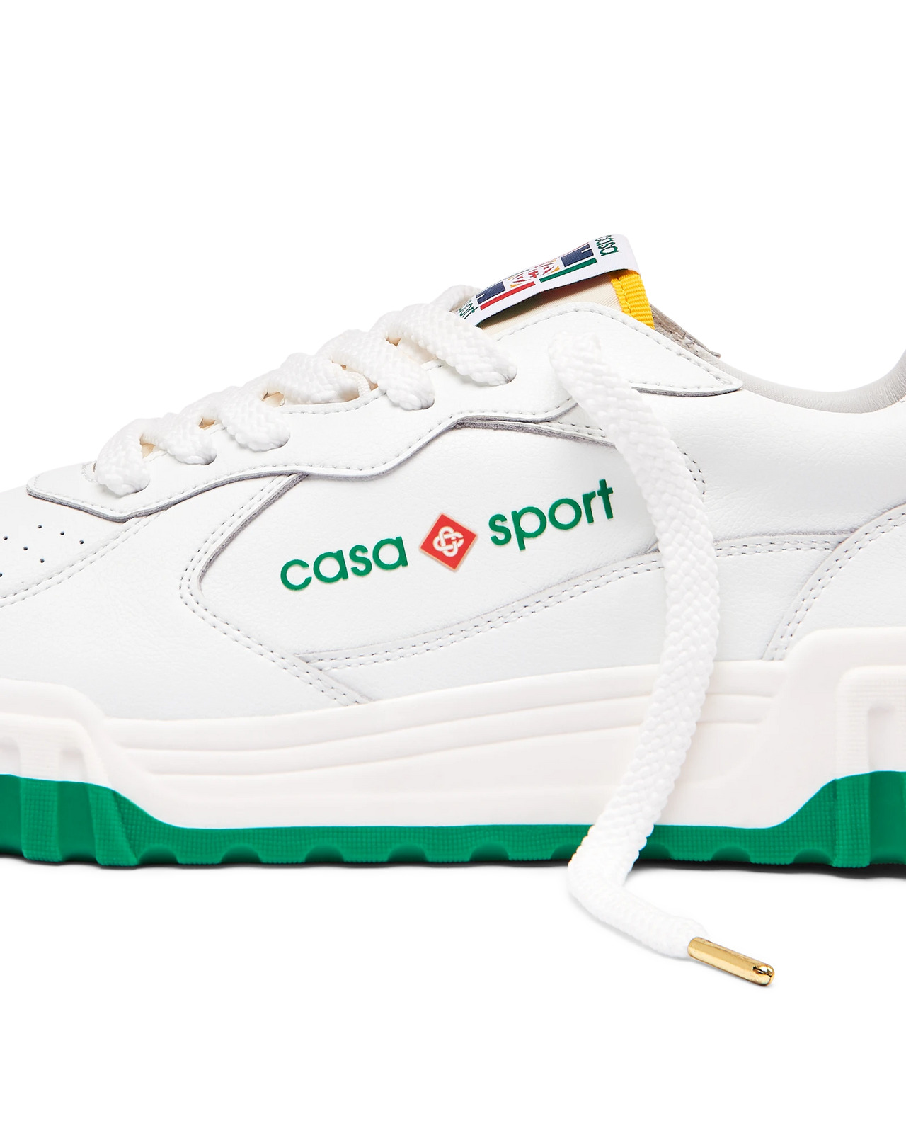 Womens The Court White & Green Sneaker - 8