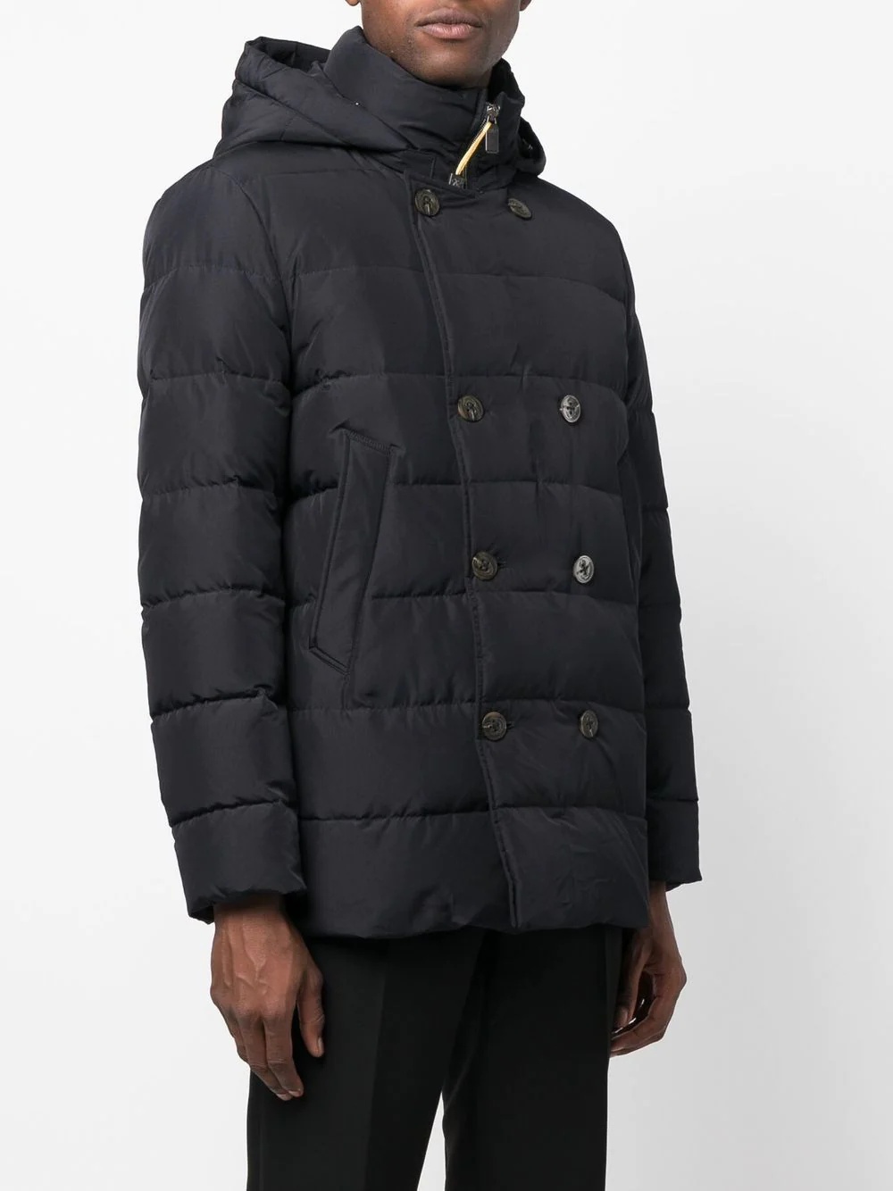 padded hooded down jacket - 3