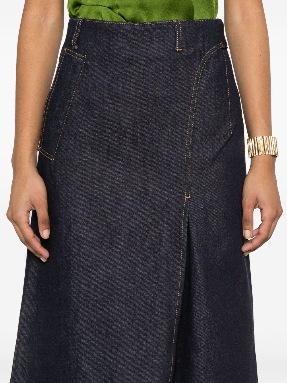 denim midi skirt - 5