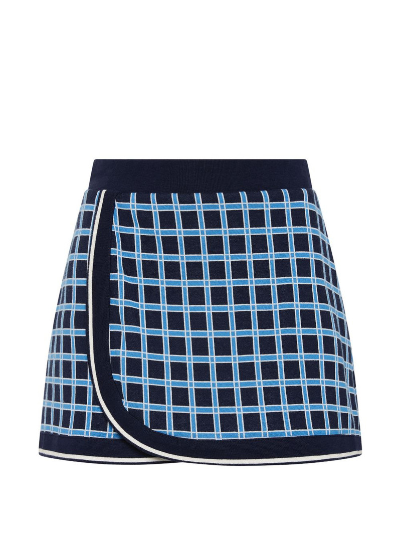 checked wrap mini skirt 1