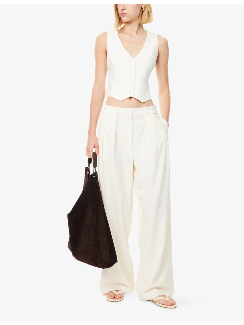 The Frankie Shop Ripley Pleated Stretch-Woven Trousers outlook